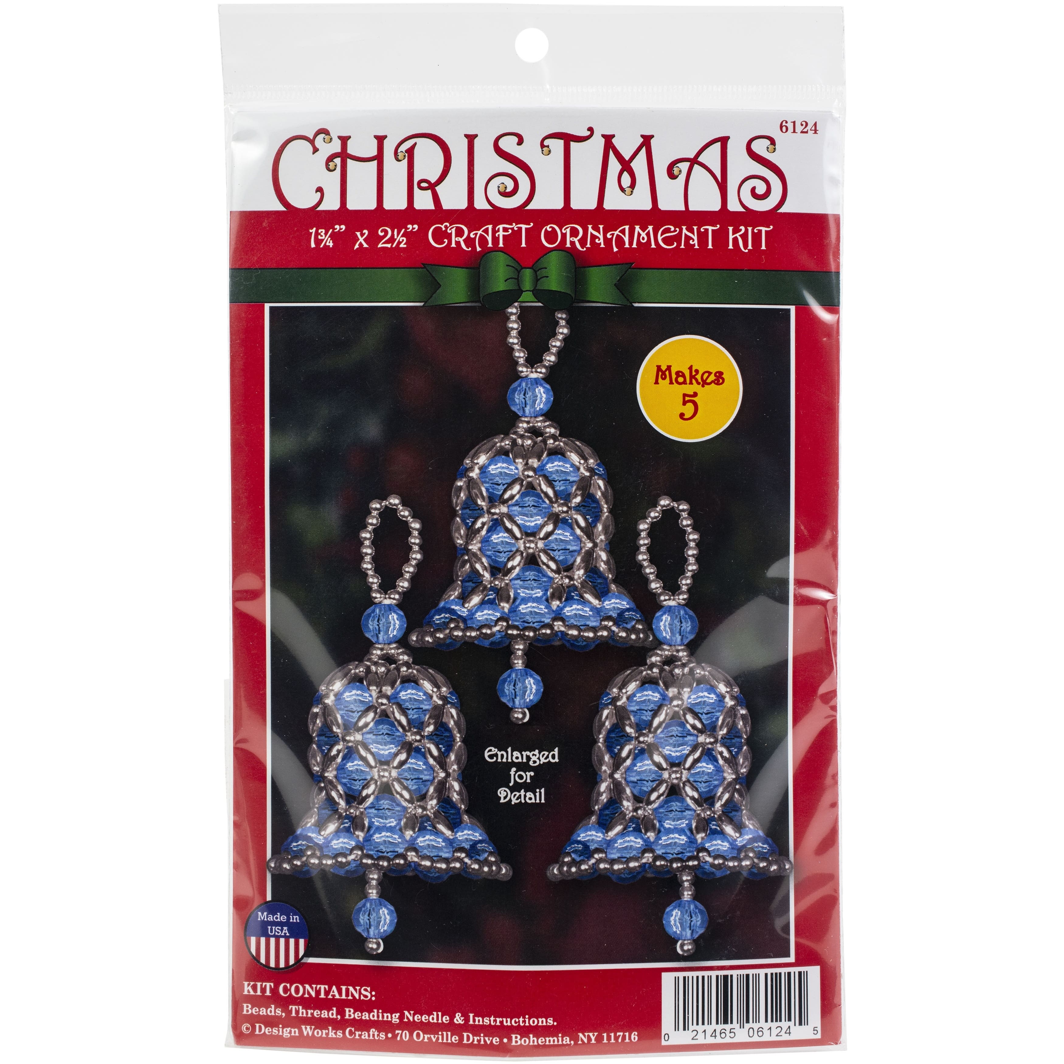 Design Works&#x2122; Blue Bells Beaded Ornament Kit