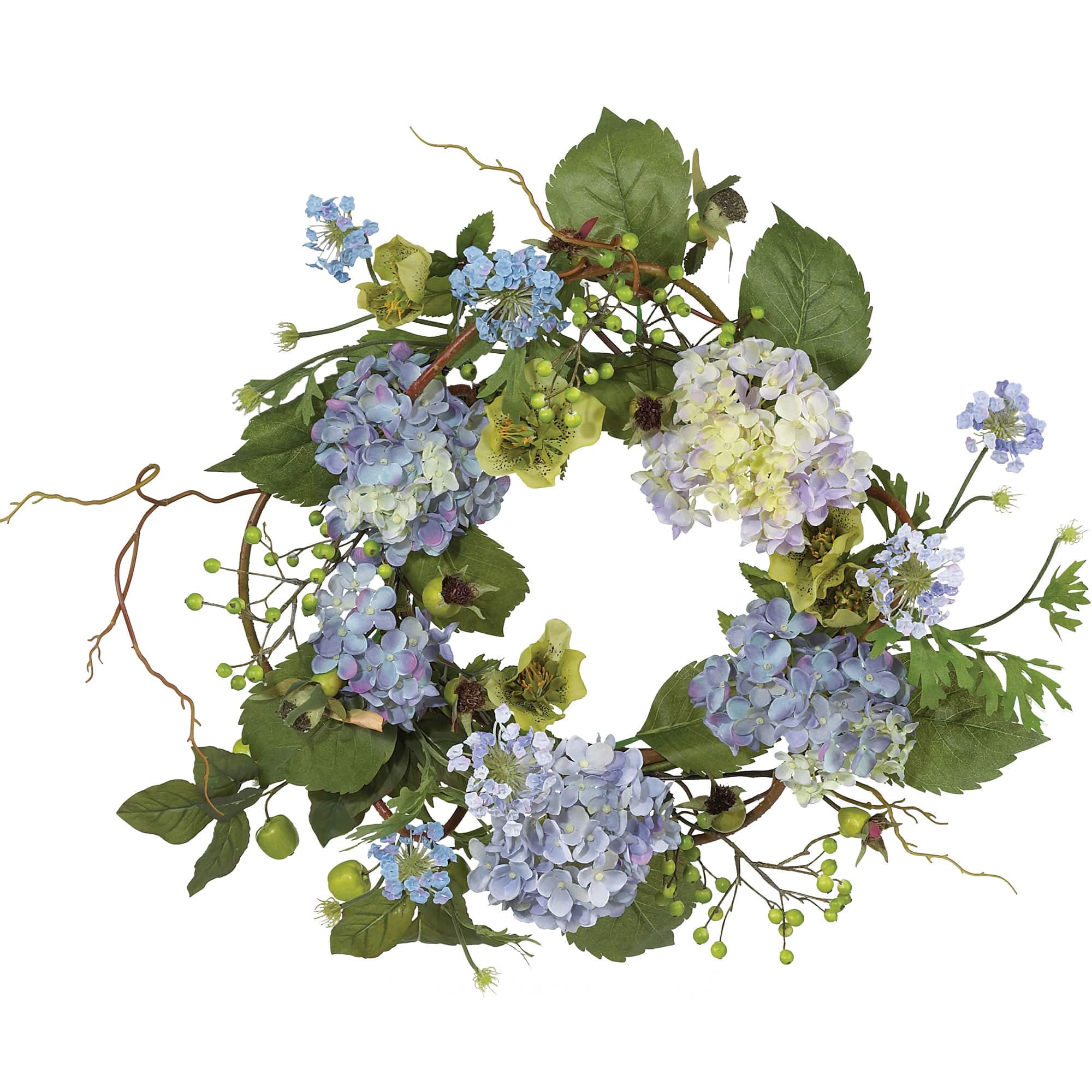 20" Blue Hydrangea Wreath