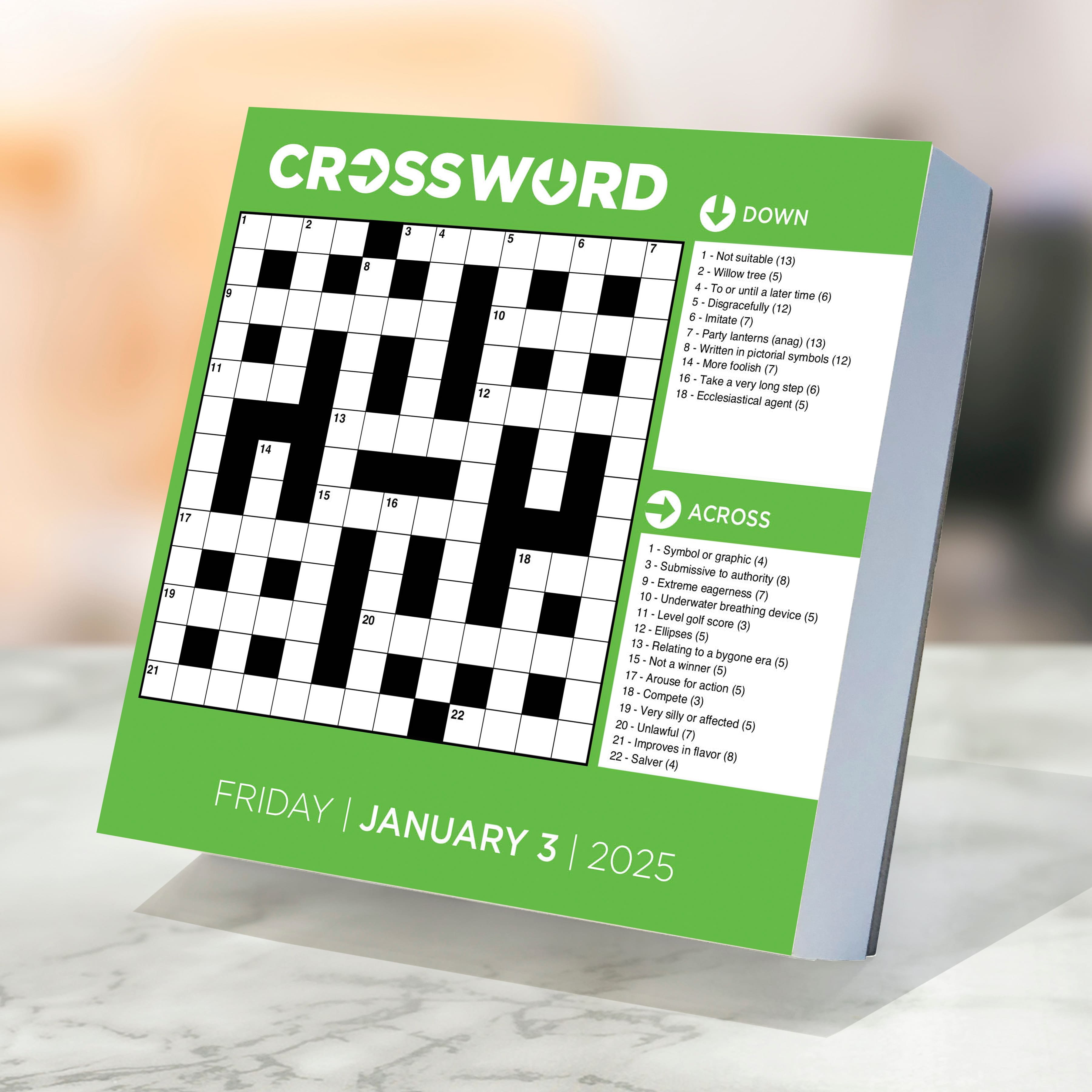 TF Publishing 2025 Daily Word Puzzle Daily Desktop Calendar