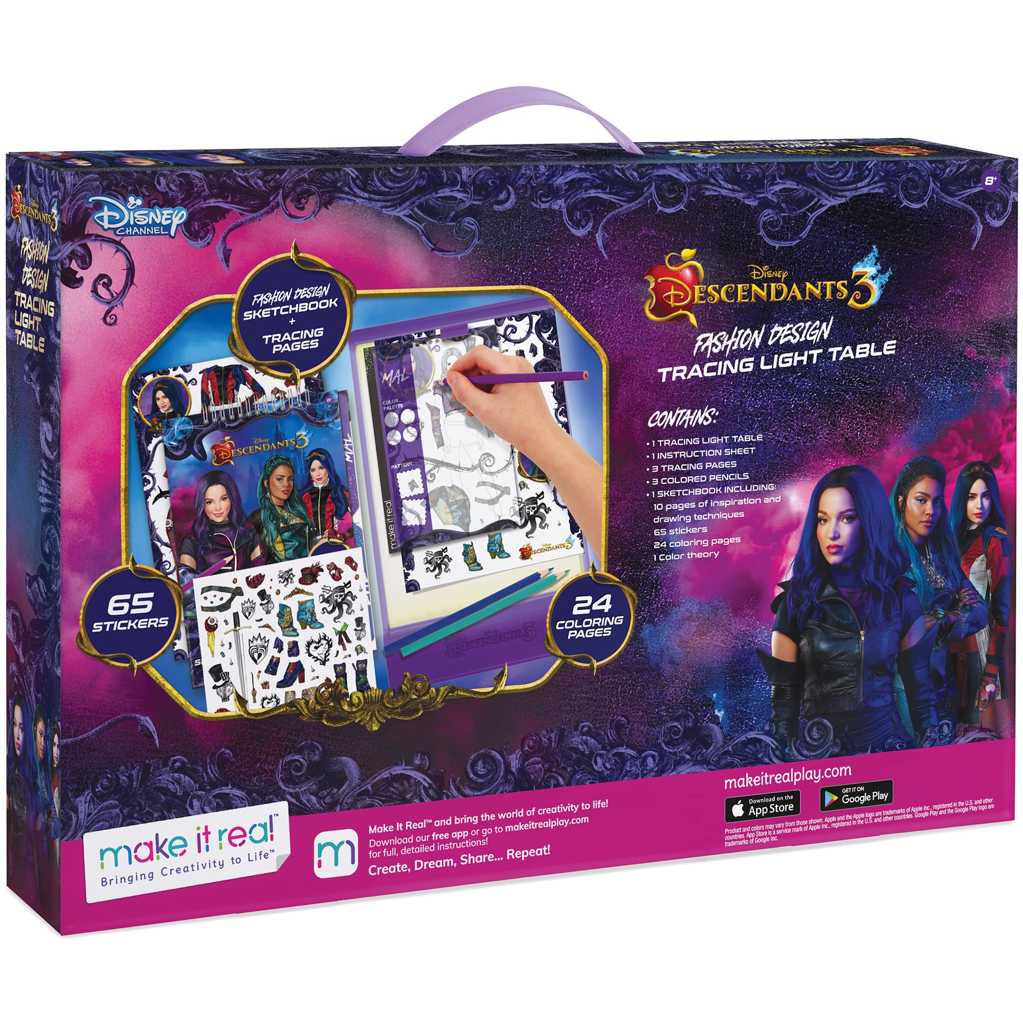 Make It Real™ Disney® Descendants 3 Fashion Design Tracing Light Table Set
