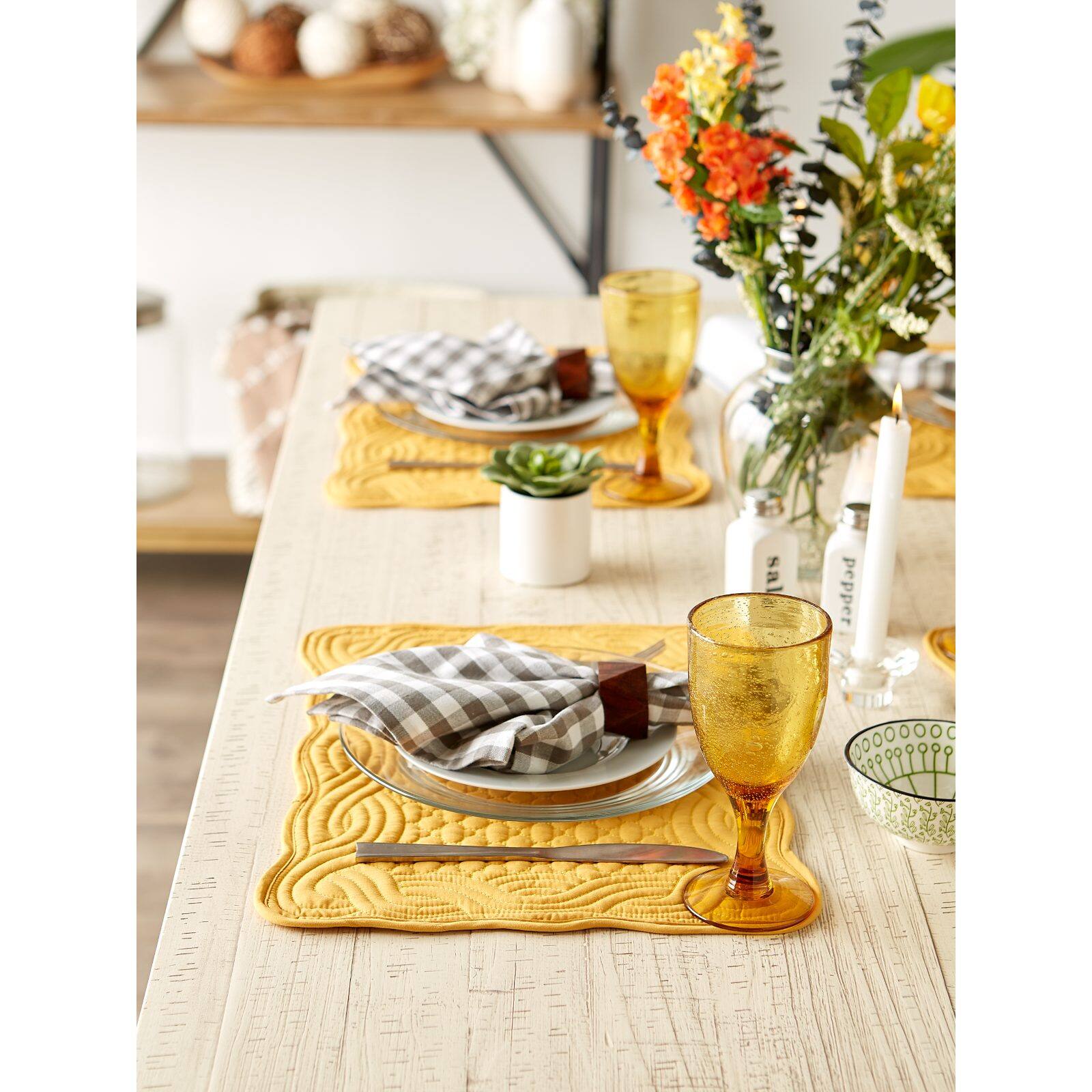 DII® Quilted Farmhouse Placemats, 6ct. Michaels