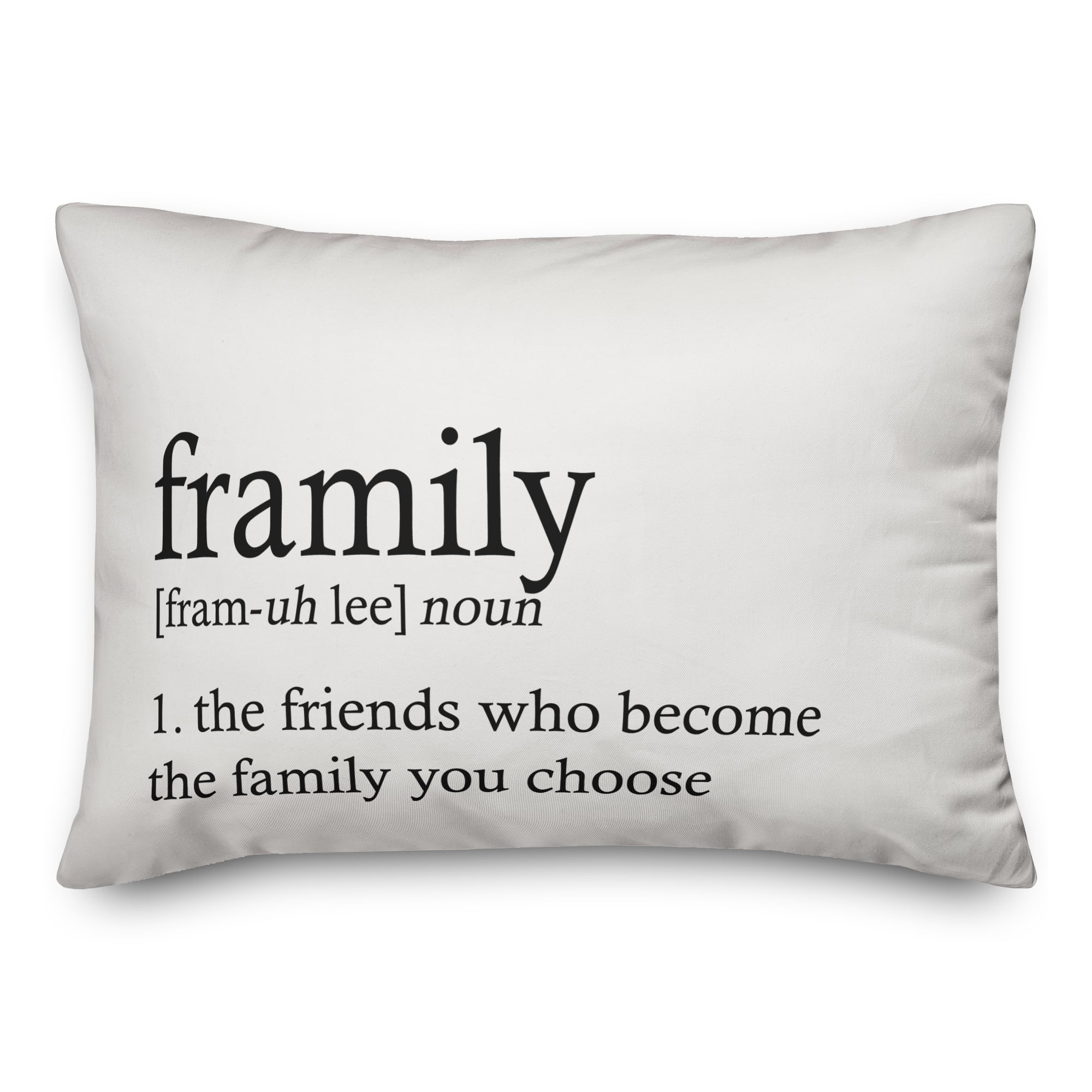 Framily Definition Throw Pillow