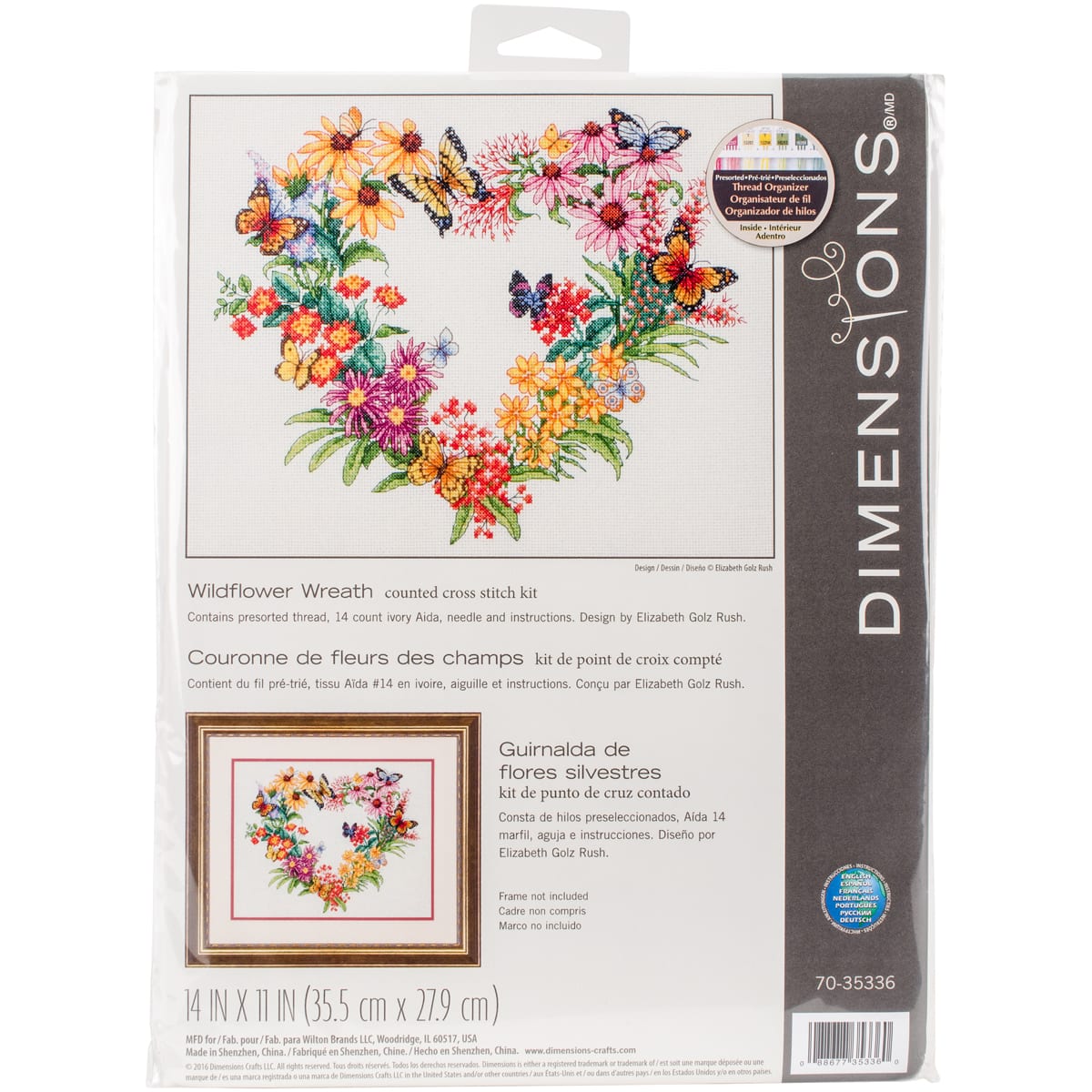 Dimensions® Wildflower Wreath Counted Cross Stitch Kit Michaels