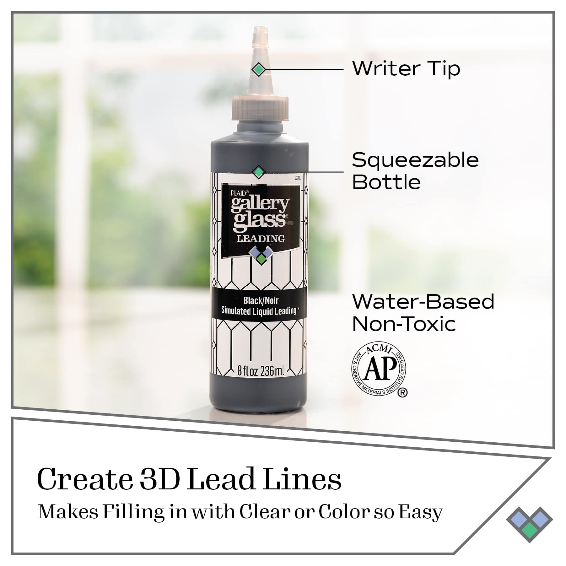 Plaid® Gallery Glass® Privacy Window Stained Glass Paint Set