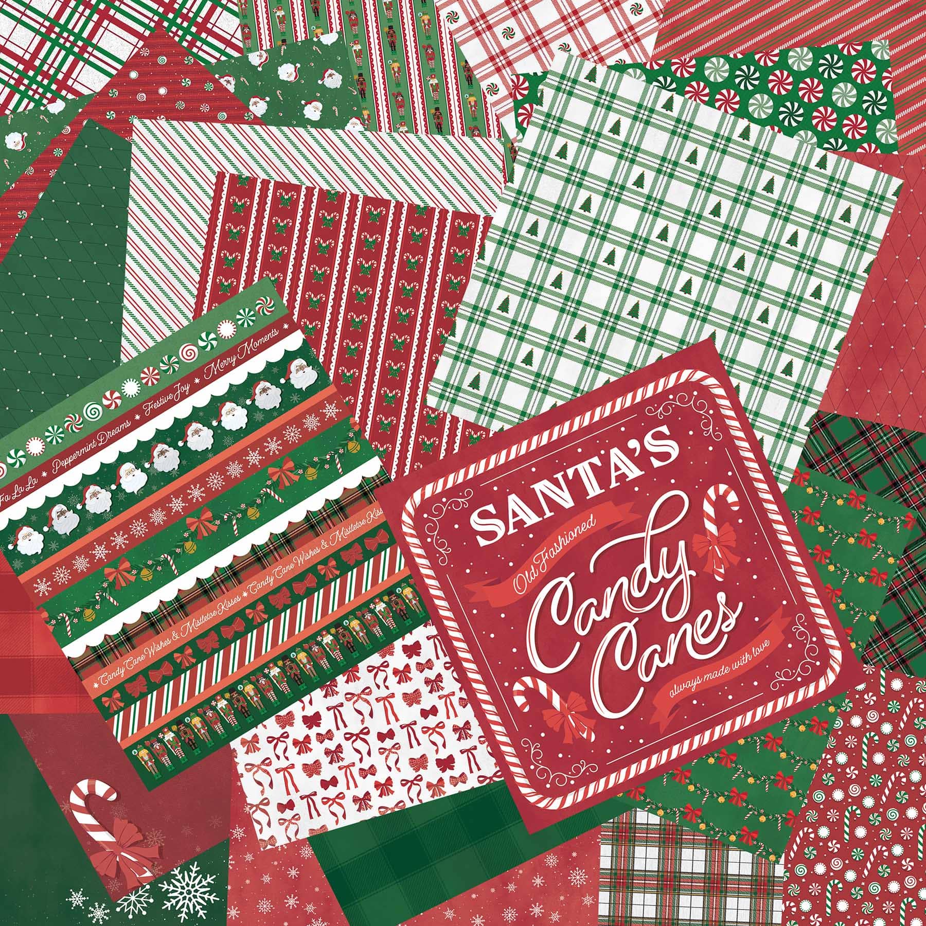 6&#x22; x 6&#x22; Peppermint Plaid Double-Sided Paper Pad, 24 Sheets by Recollections&#x2122;