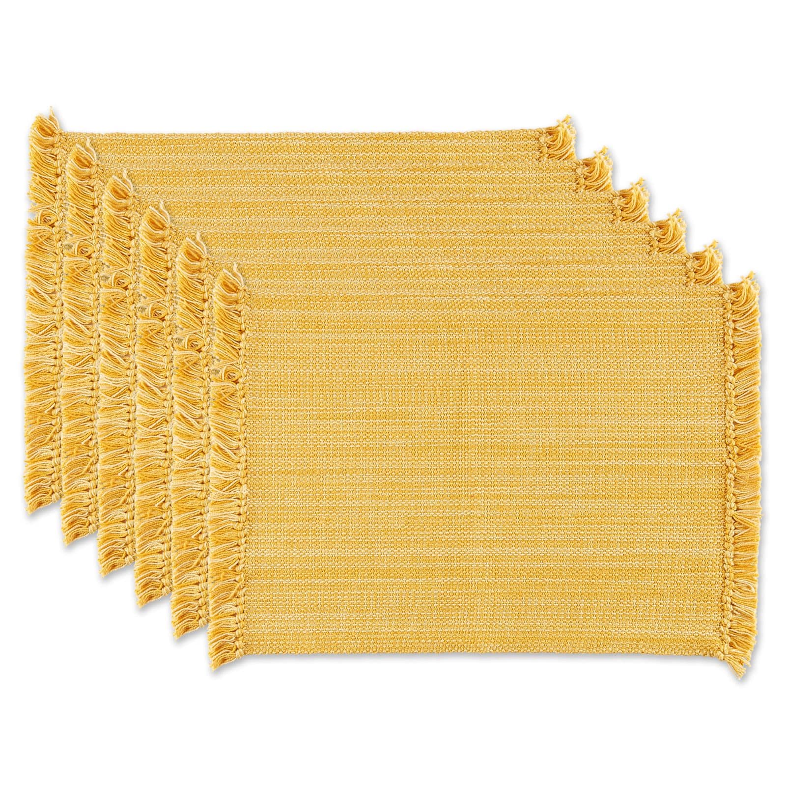 DII&#xAE; Variegated Apricot Fringe Placemats, 6ct.