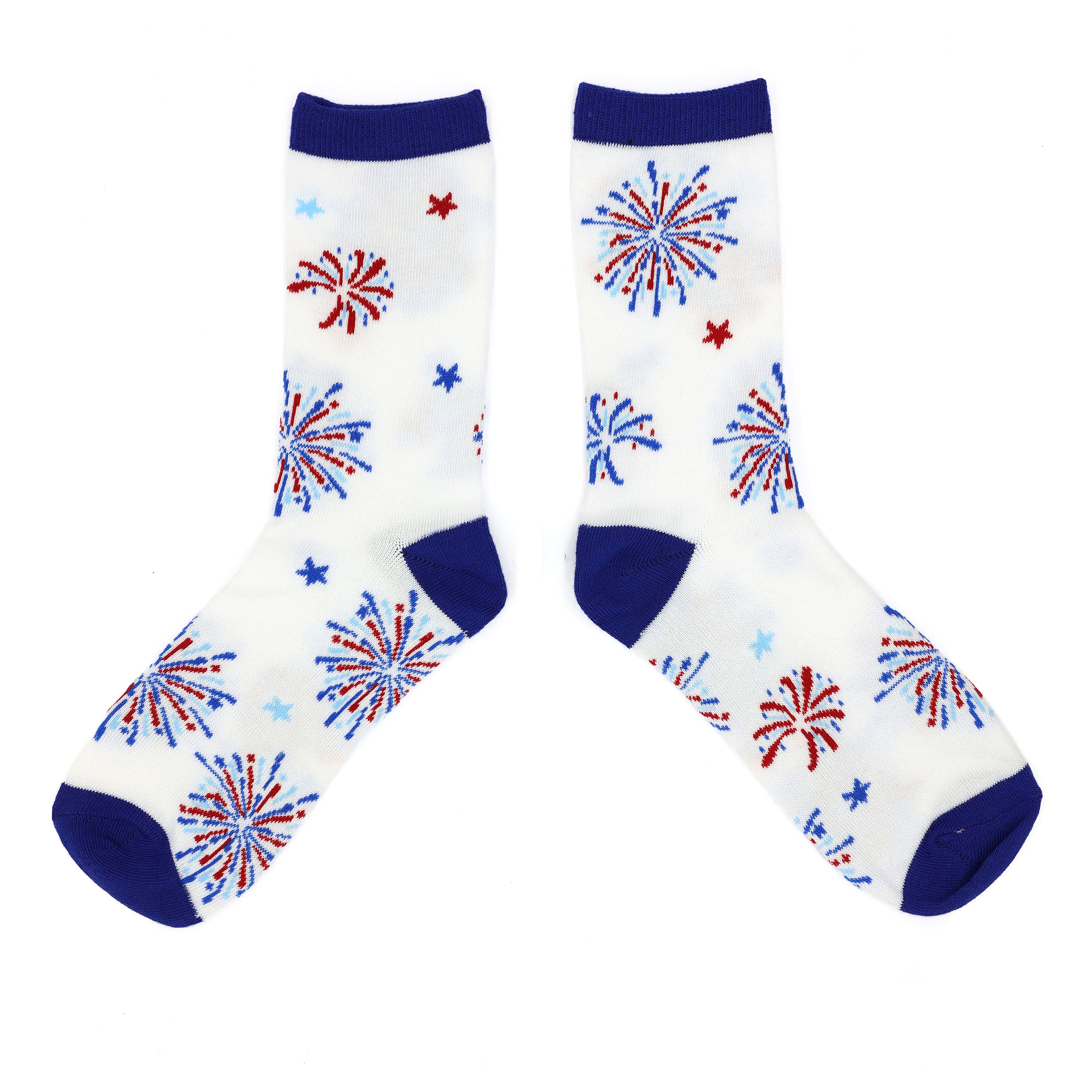 Red, White & Blue Fireworks Crew Socks by Celebrate It™