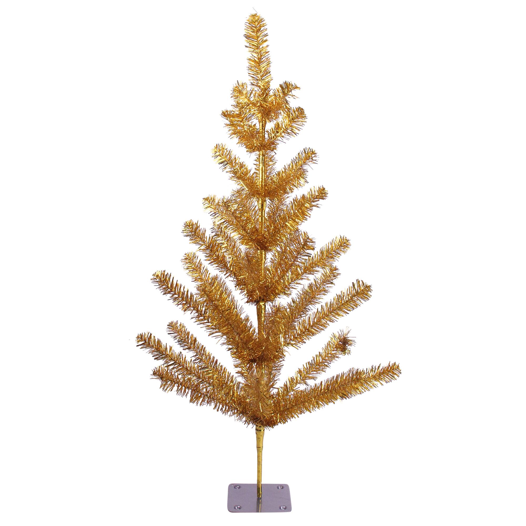 3ft. Unlit Gold Tinsel Twig Artificial Christmas Tree