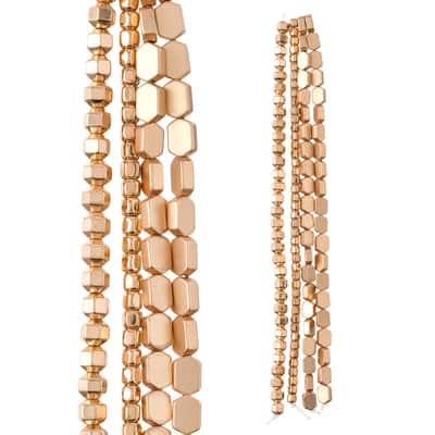 Matte Gold Hematite Beads by Bead Landing™