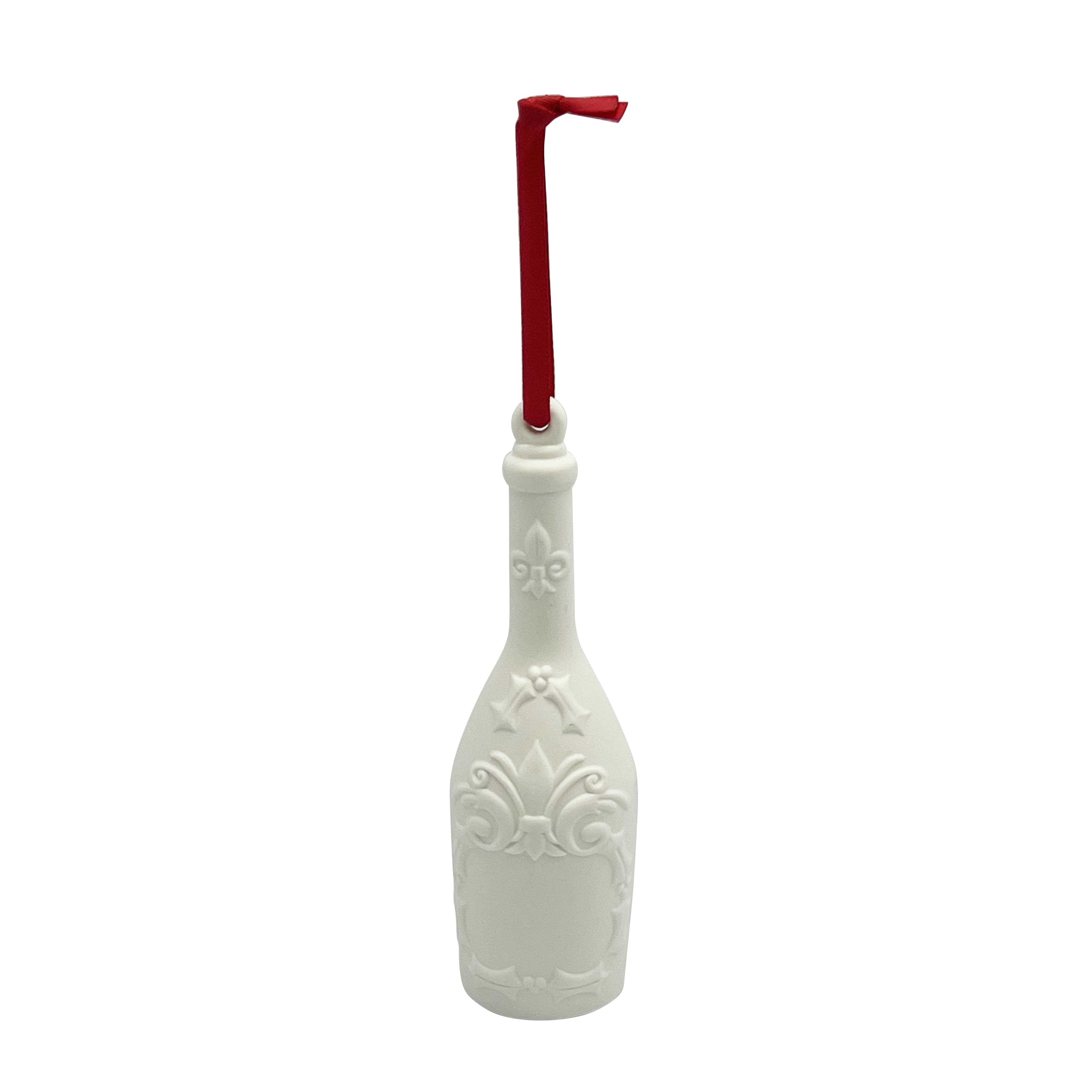 5&#x22; DIY Ceramic 3D Champagne Bottle Ornament by Make Market&#xAE;