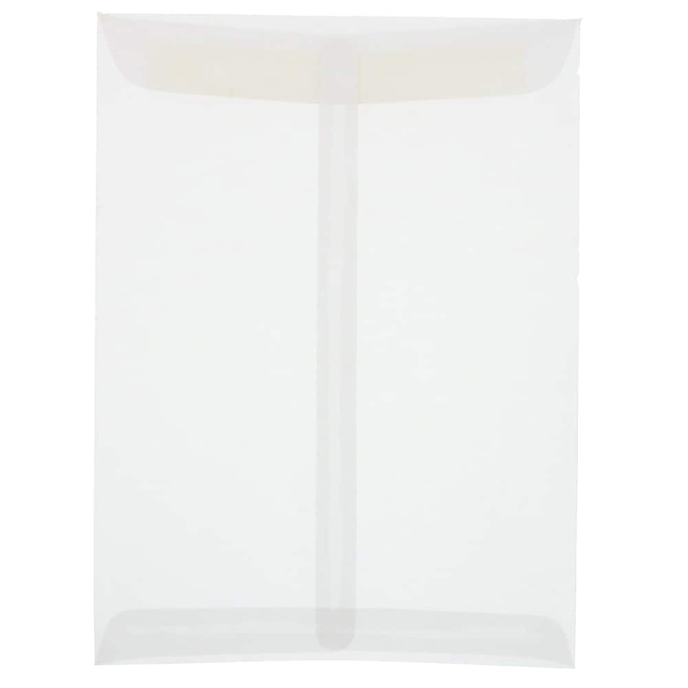 JAM Paper 10" x 13" Translucent Clear Vellum Envelopes, 25ct.