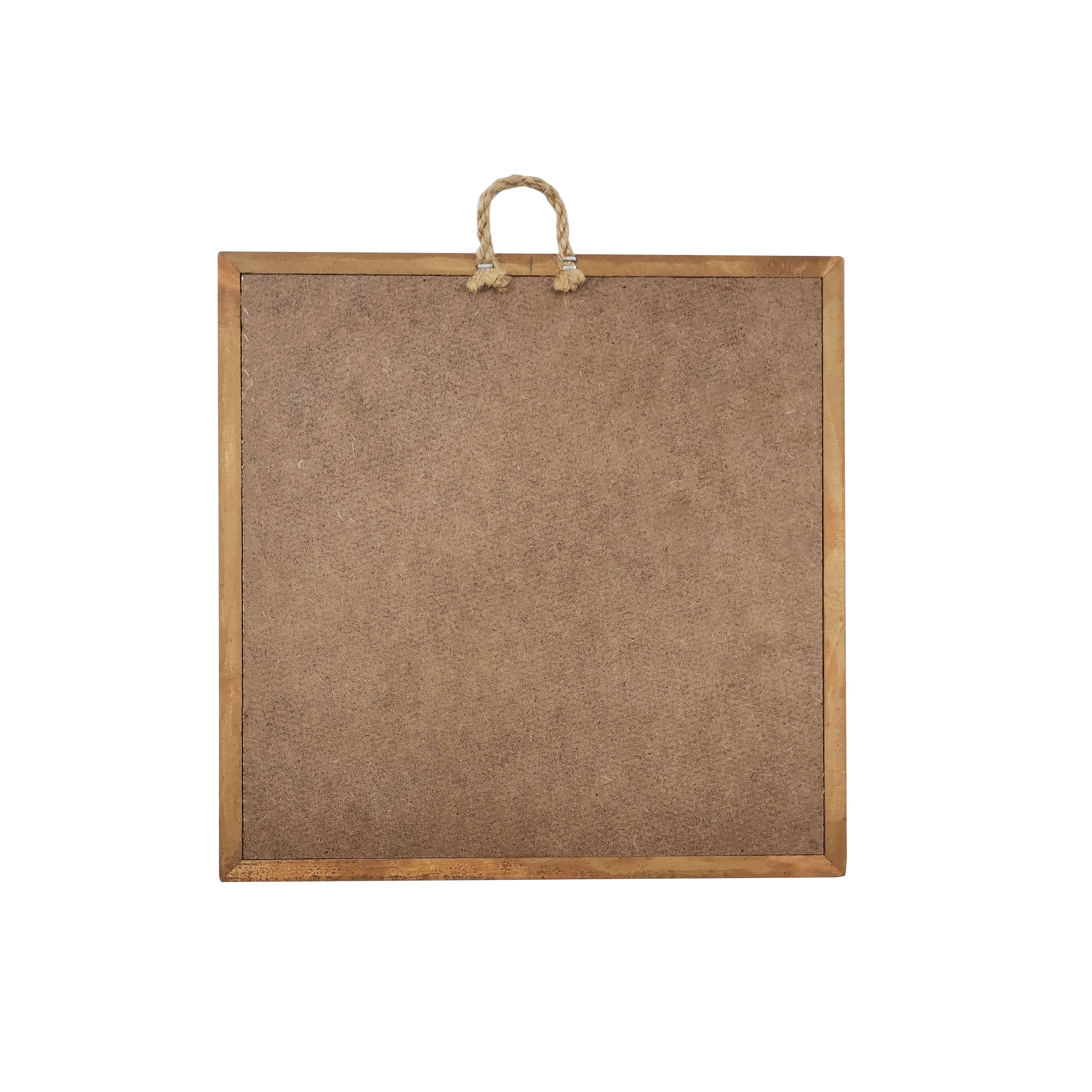 12 Pack: 8" x 8" White Plaque with Brown Frame by Make Market®