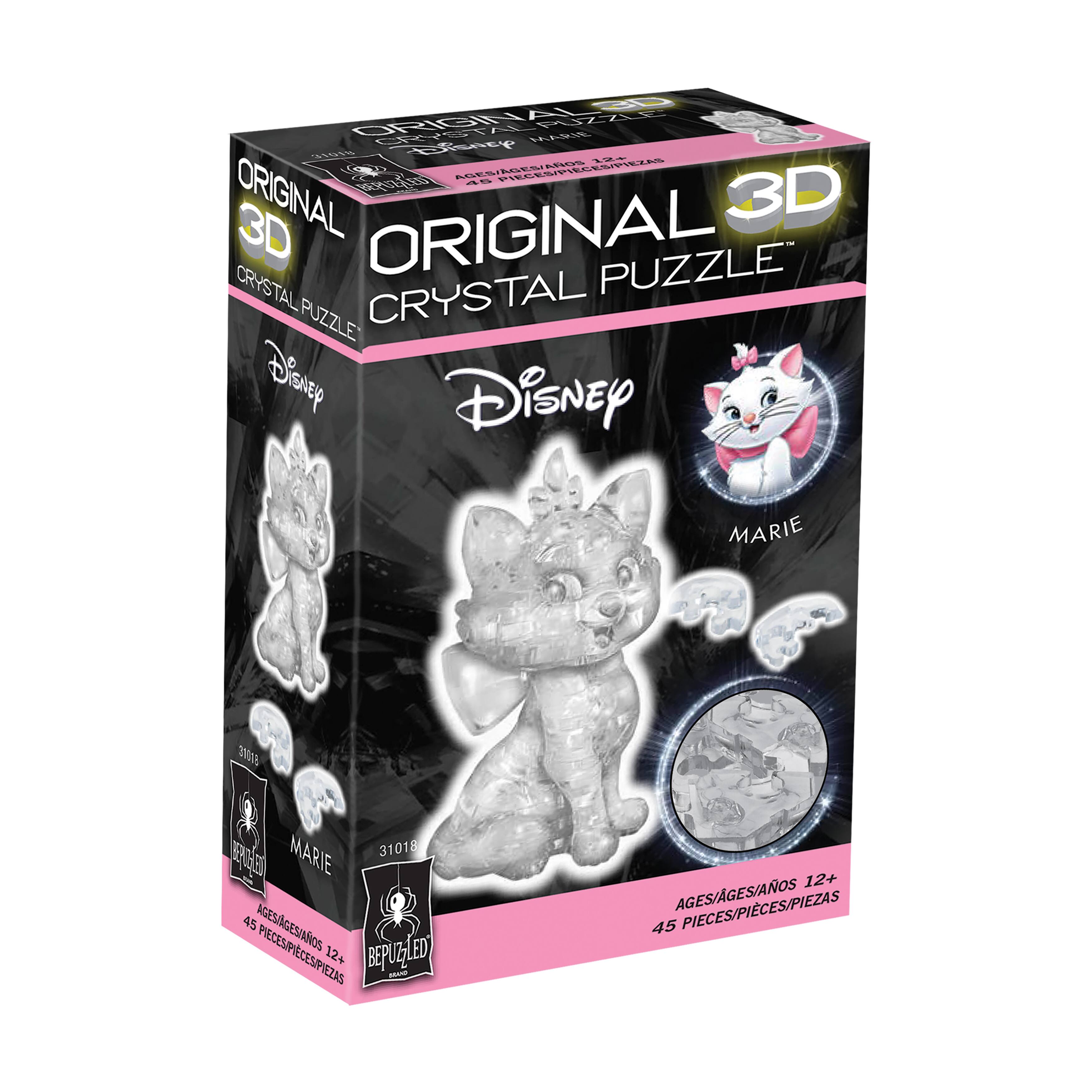 3D Crystal Puzzle - Disney Marie (White): 45 Pcs