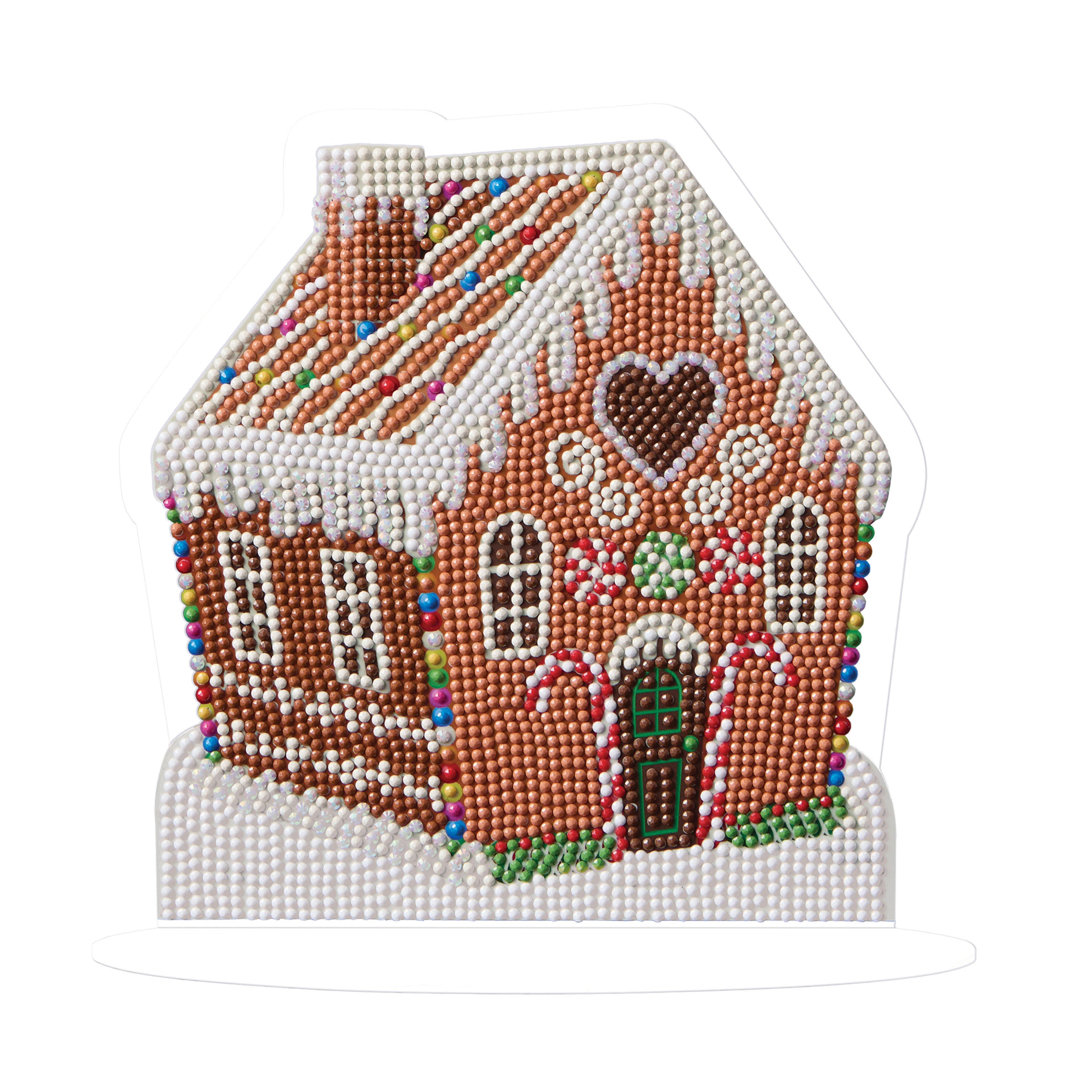 8&#x22; x 7.75&#x22; Gingerbread Diamond Art Table Topper Kit by Make Market&#xAE;