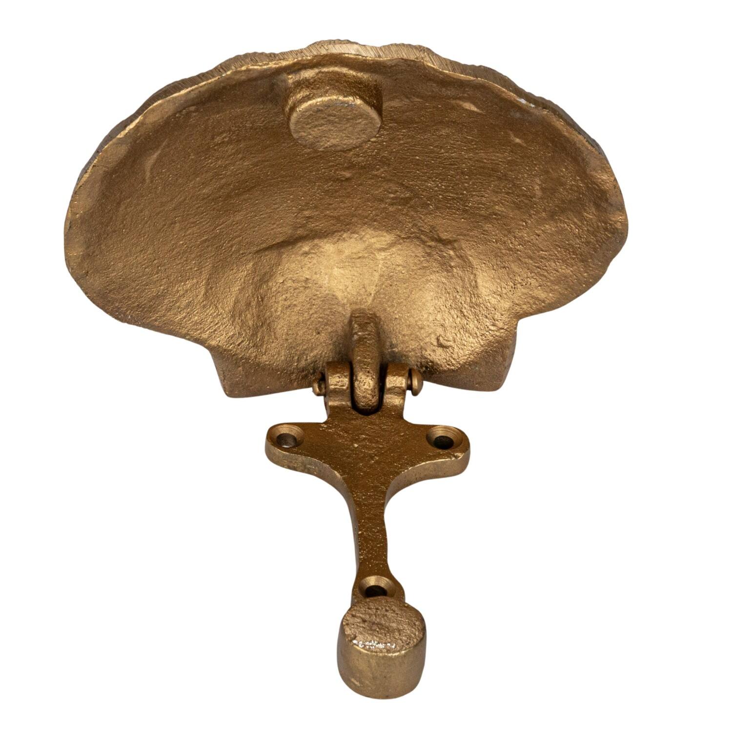 Hello Honey® Golden Antique Cast Metal Shell Door Knocker