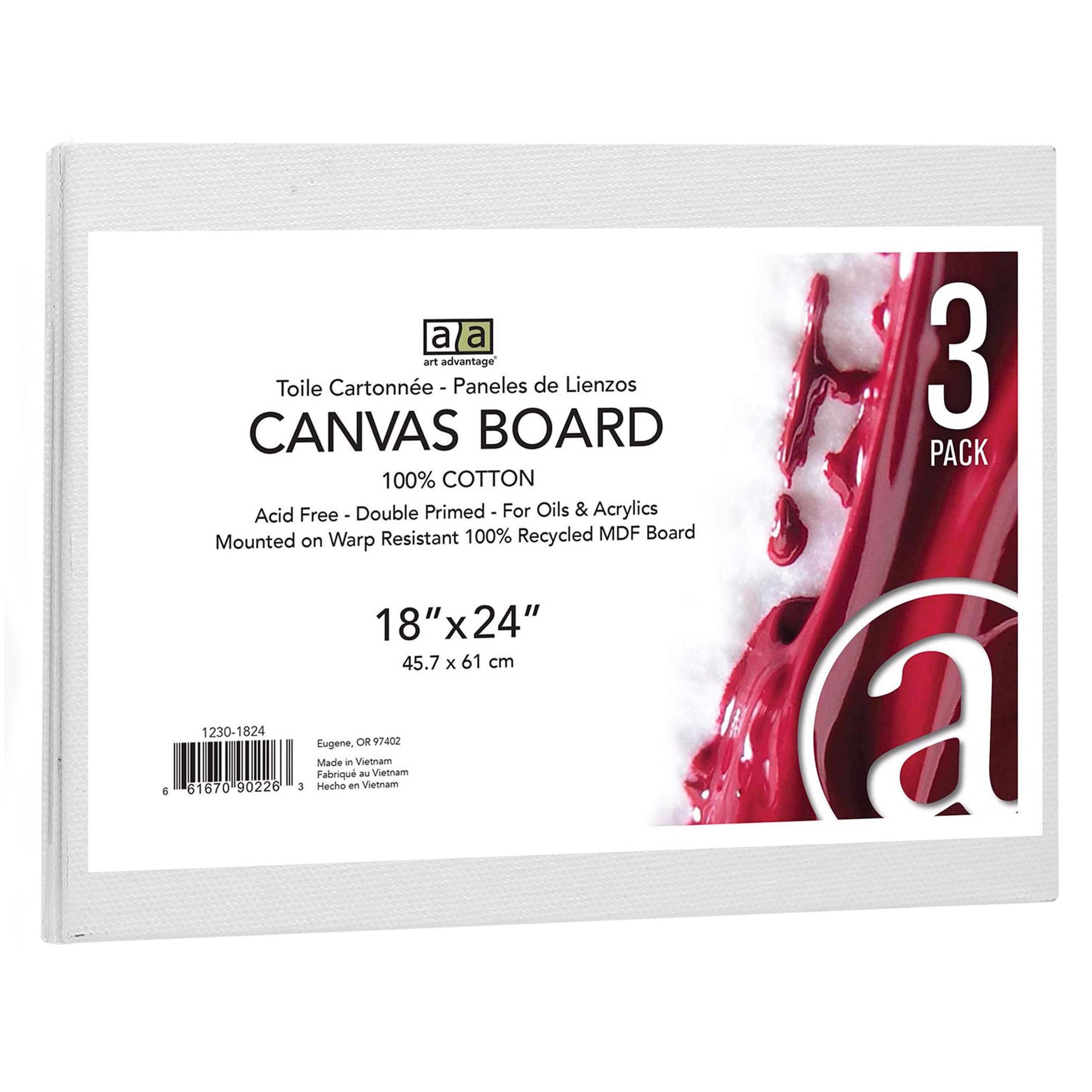 Art Advantage 16x20 Canvas Board 3 Pack