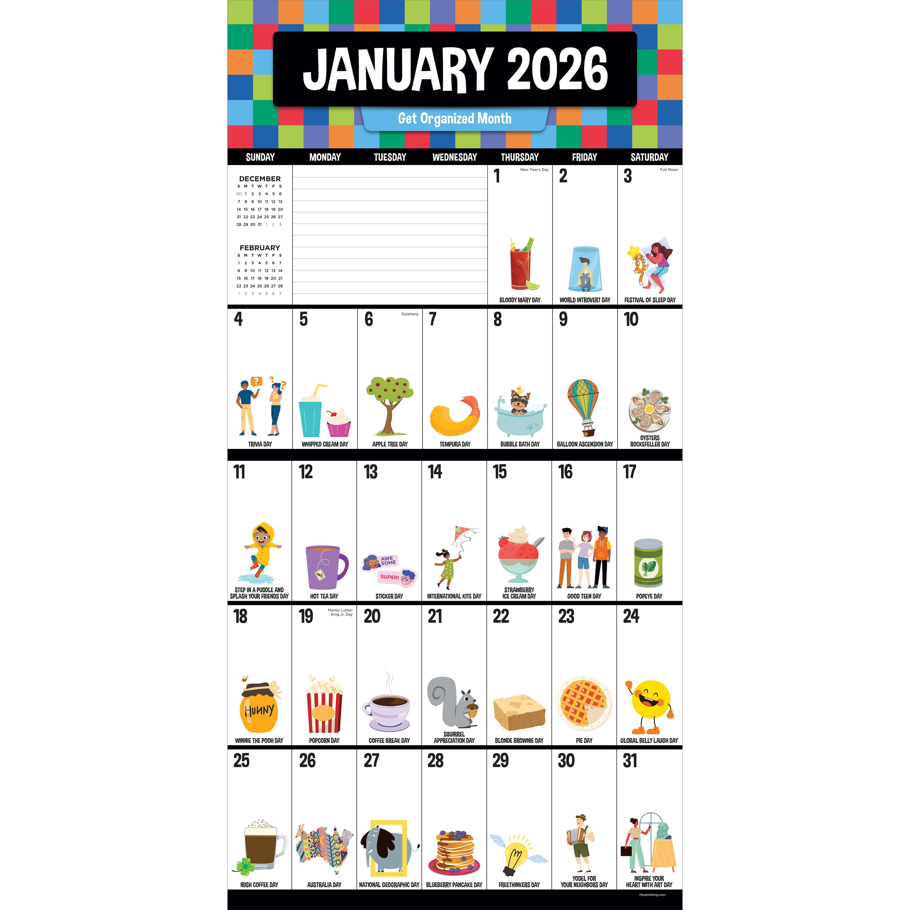 2026 Every Day&#x27;s A Holiday Wall Calendar