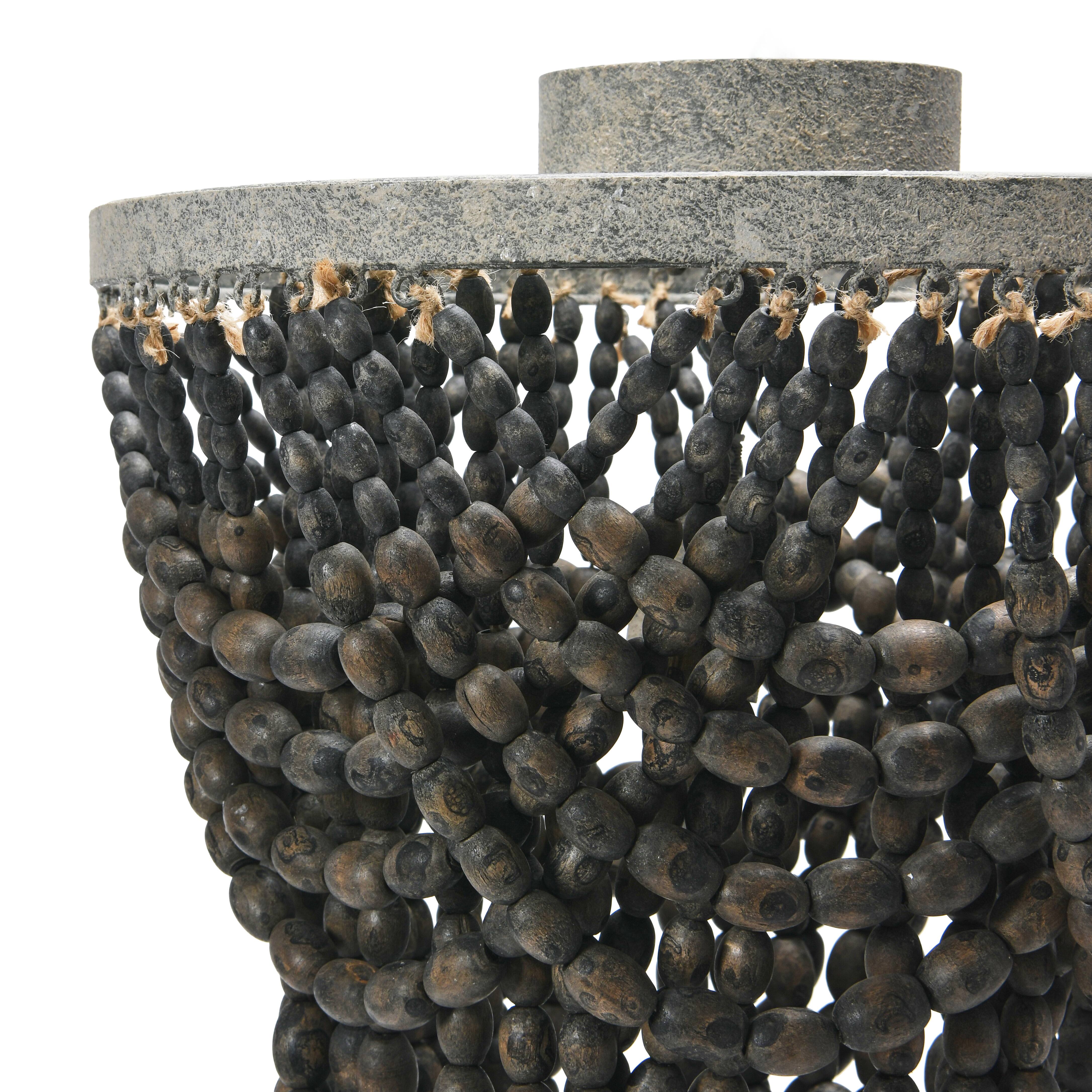 Hello Honey® 2-Tier Draped Wood Bead Semi-Flush Mount Ceiling Light