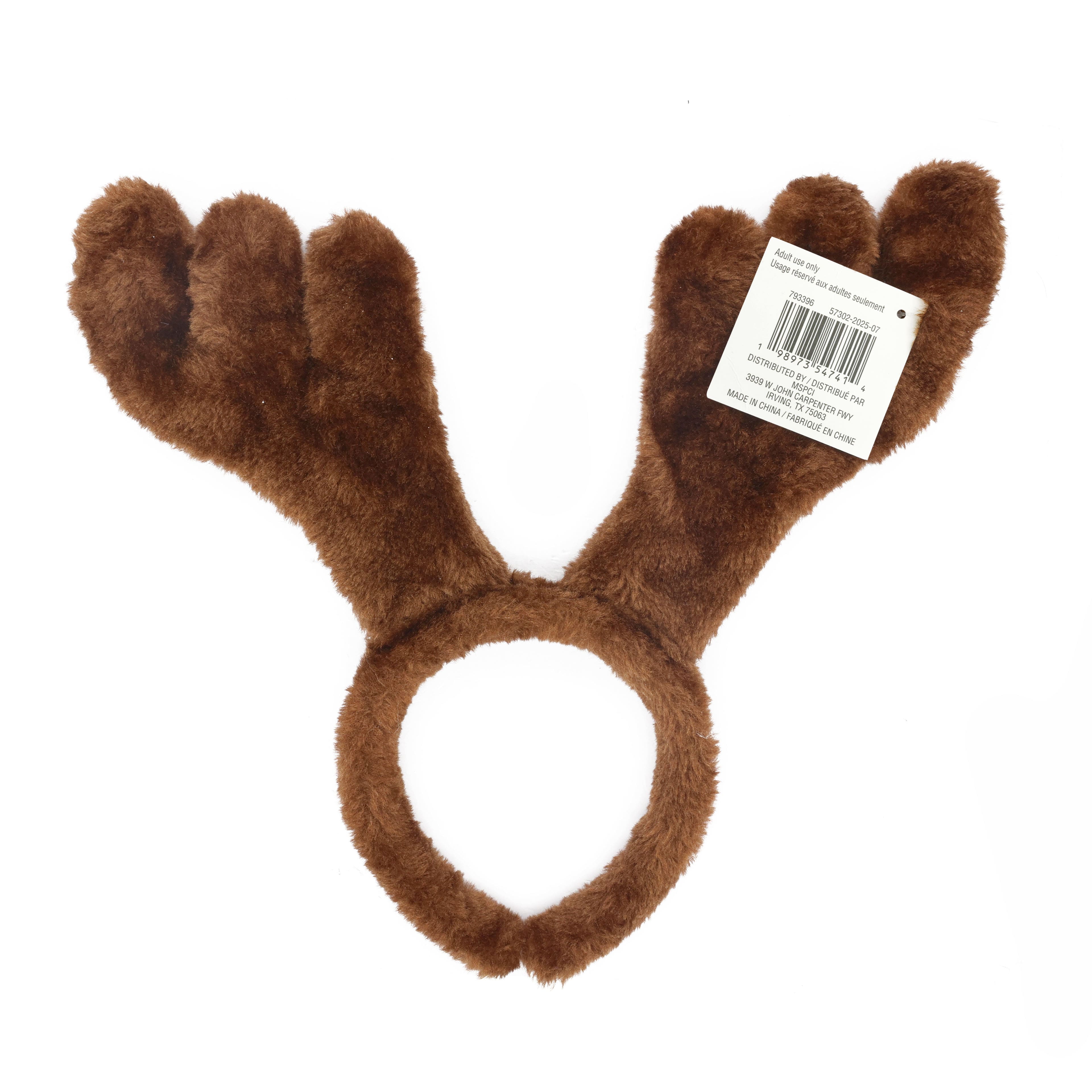 Fuzzy Brown Reindeer Antlers Headband by Celebrate It&#x2122;