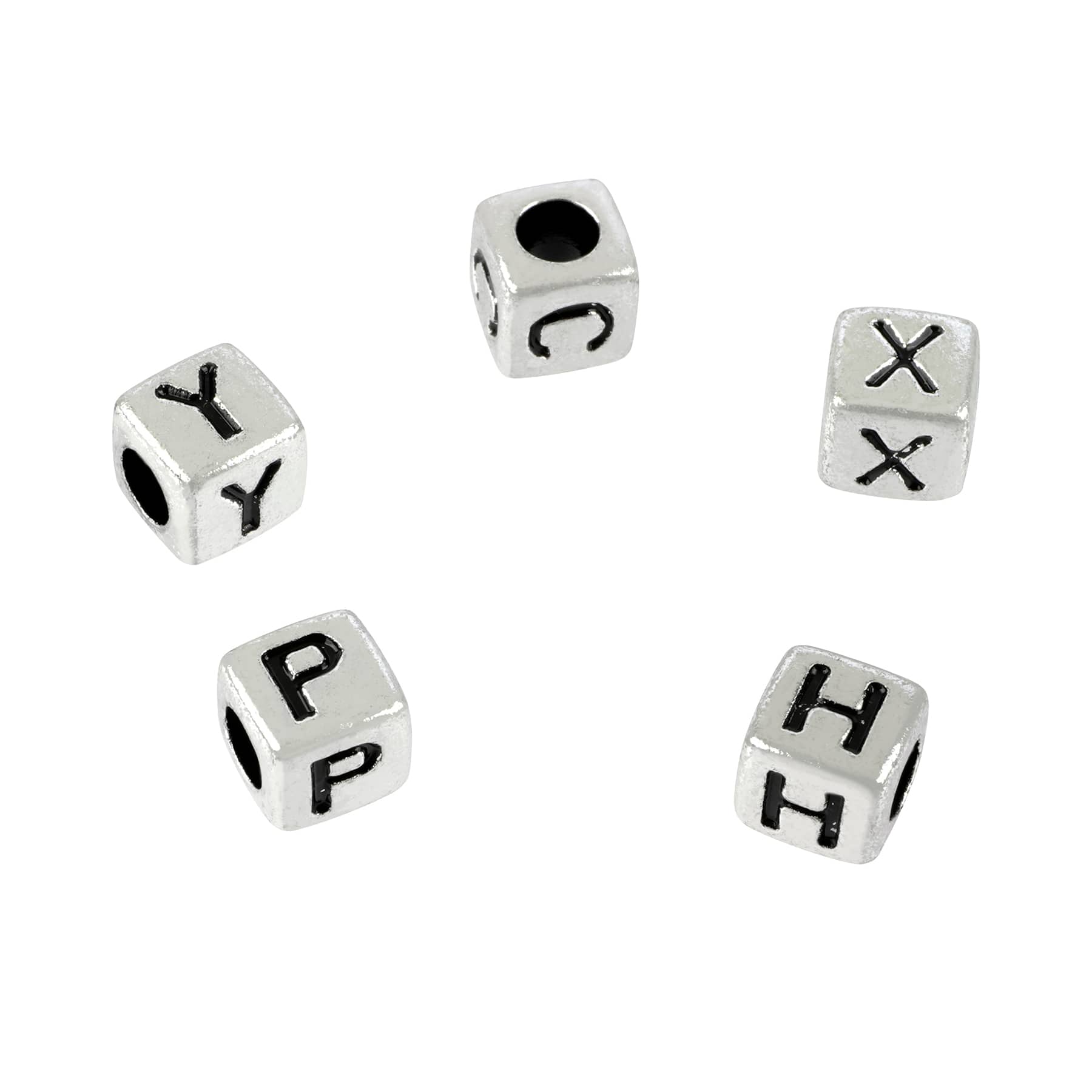 Michaels Alphabet Wooden Cube Beads, 9mm by Bead Leading, Brown