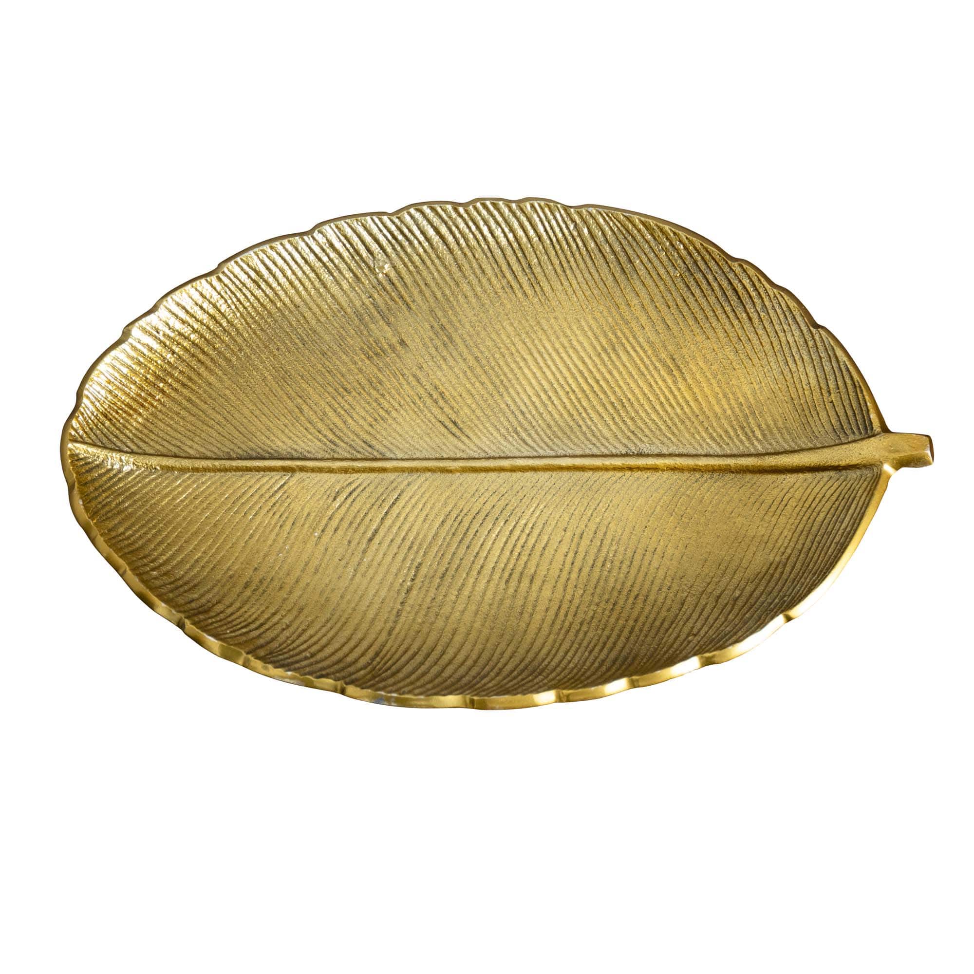 16&#x22; Gold Leaf Decorative Accent Tray