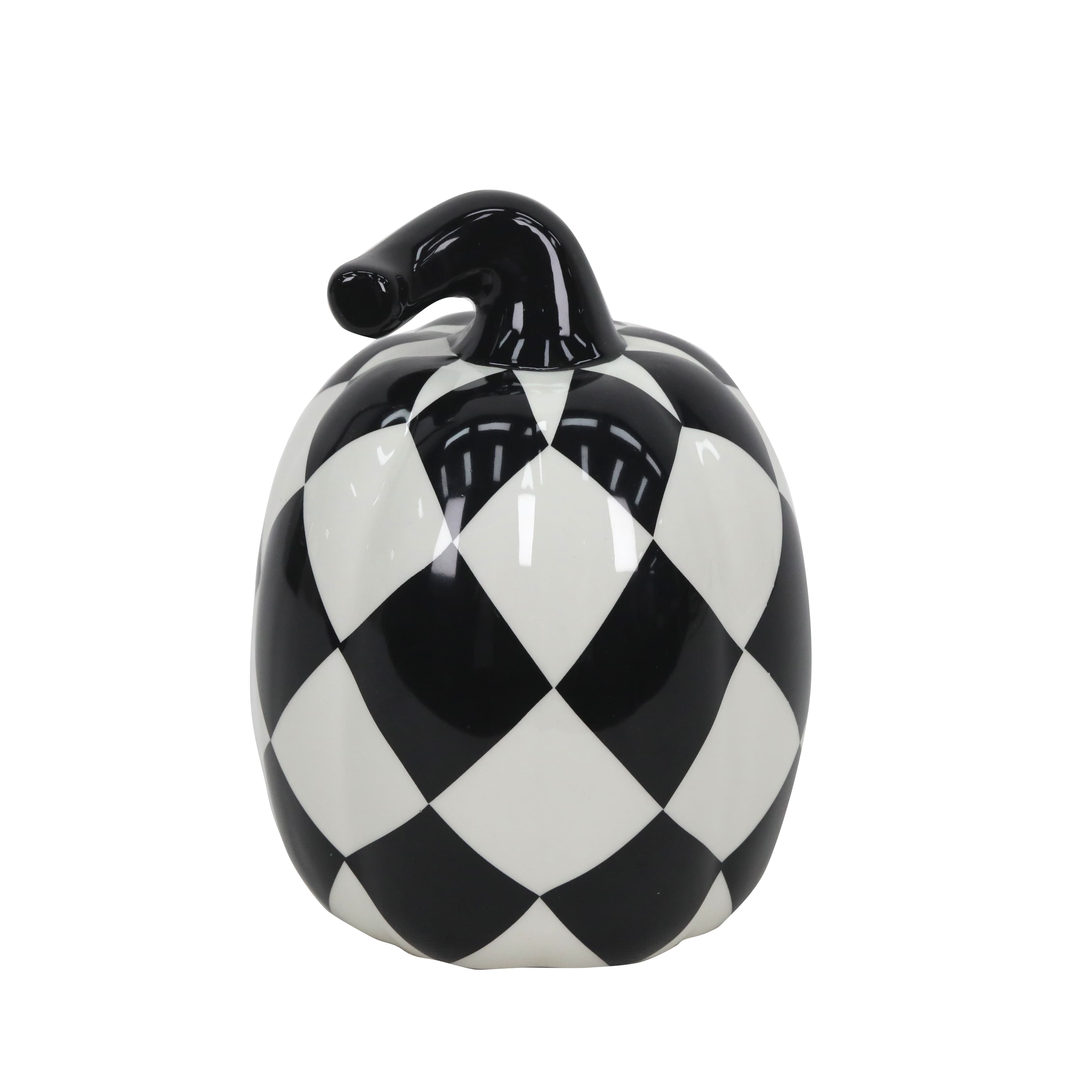 Black &#x26; White Harlequin Pumpkin Tabletop D&#xE9;cor by Ashland&#xAE;