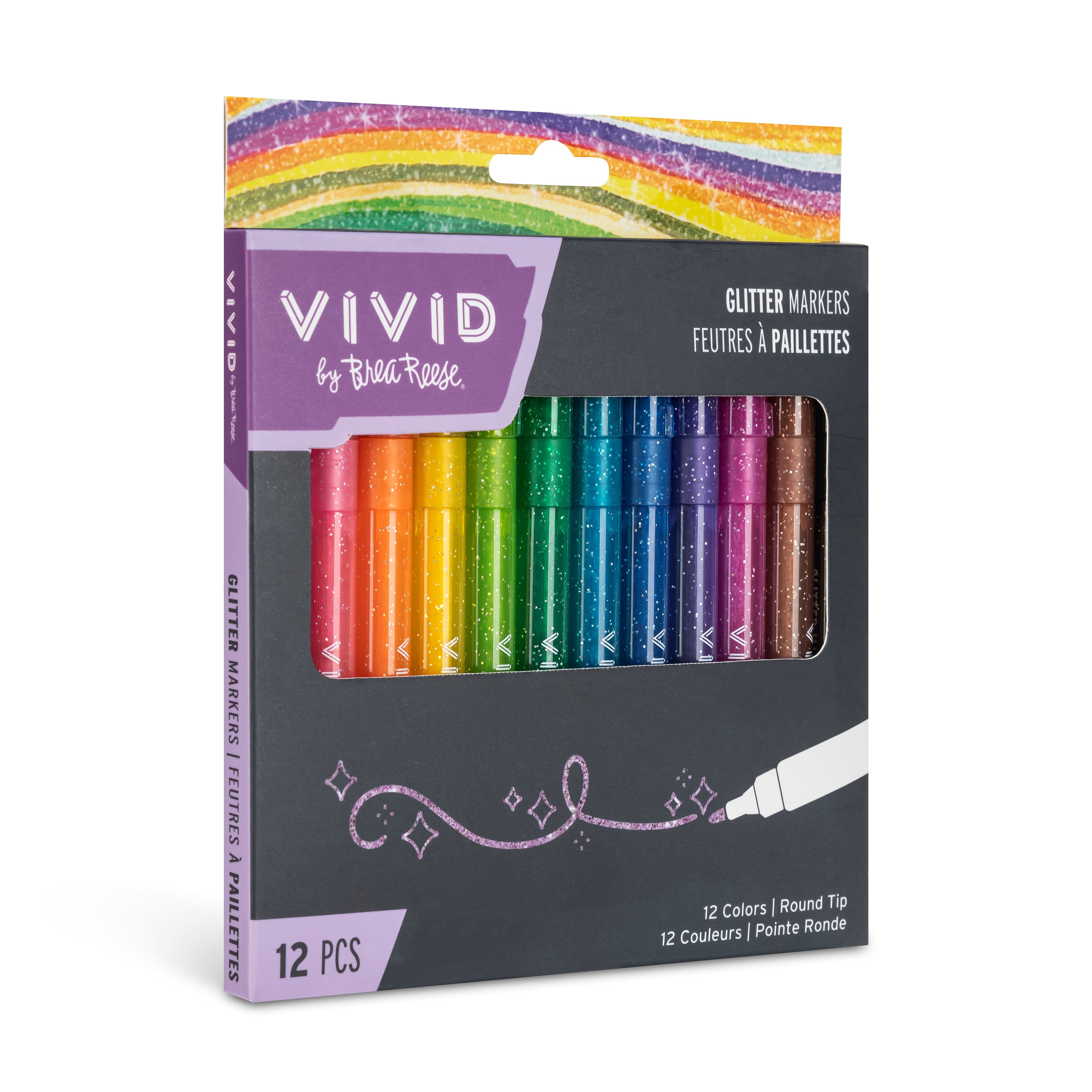 VIVID by Brea Reese® Glitter Markers Set