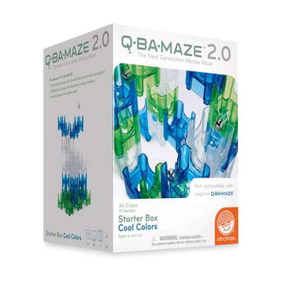 Q-BA-MAZE 2.0 Starter Box - Cool Colors: 50 Pcs By Mindware | 8" x 6" x 11" | Michaels
