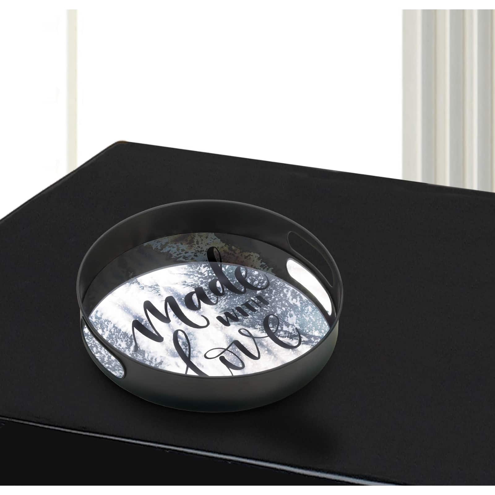 12&#x22; Nikki Chu Summerville Made with Love Mirror Tray