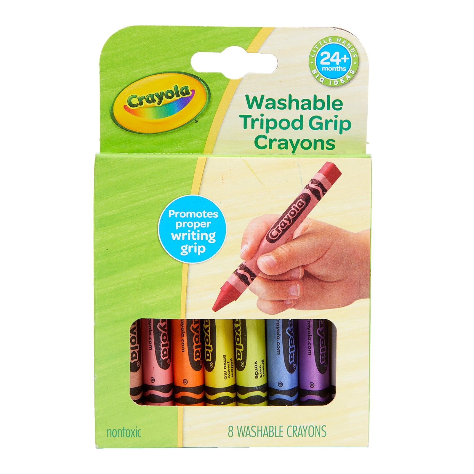 Crayola&#xAE; Washable Tripod Grip Crayons, 8 Packs of 8
