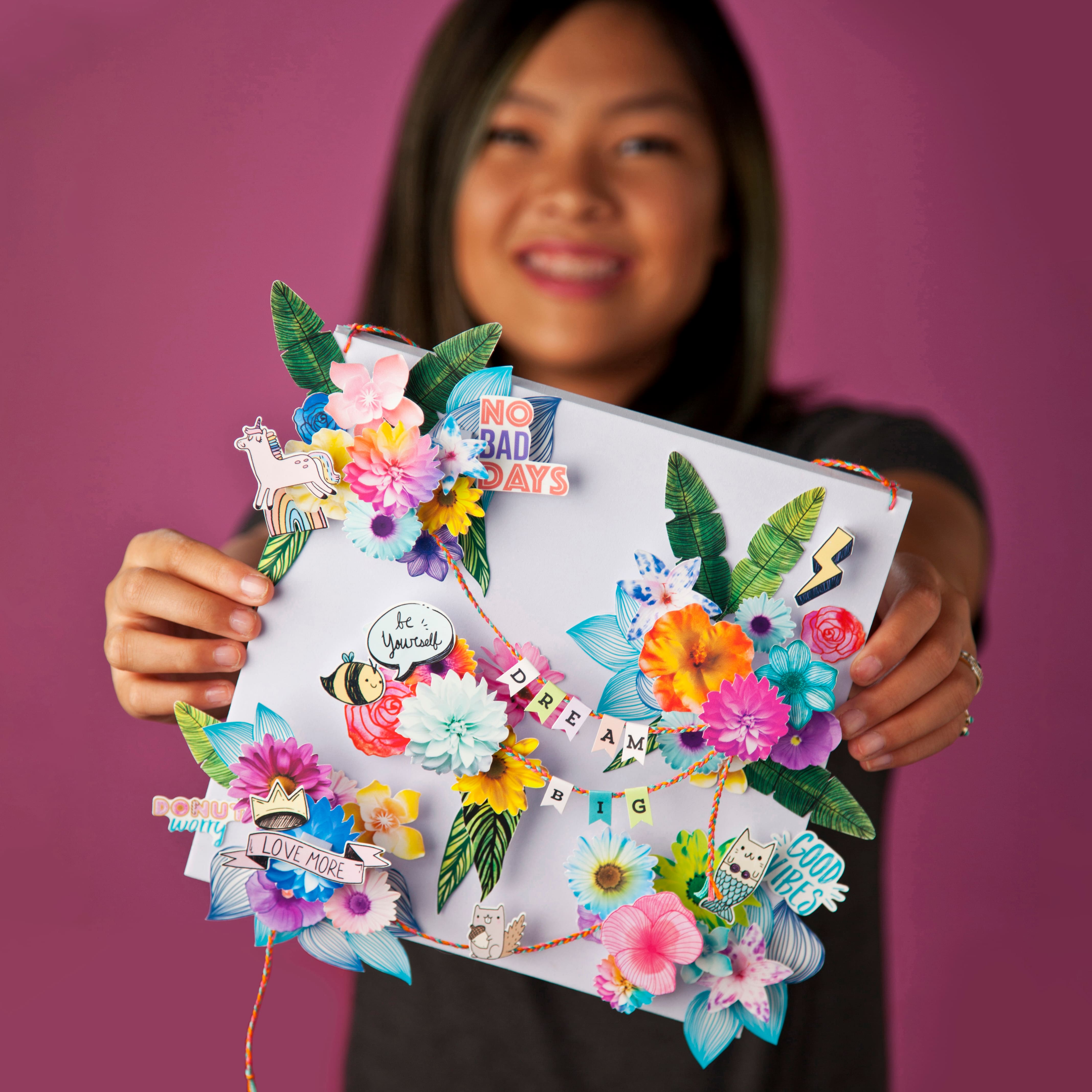 Visual Arts Drawing & Drafting Kits & How To DIY Flower Art Craft Kit