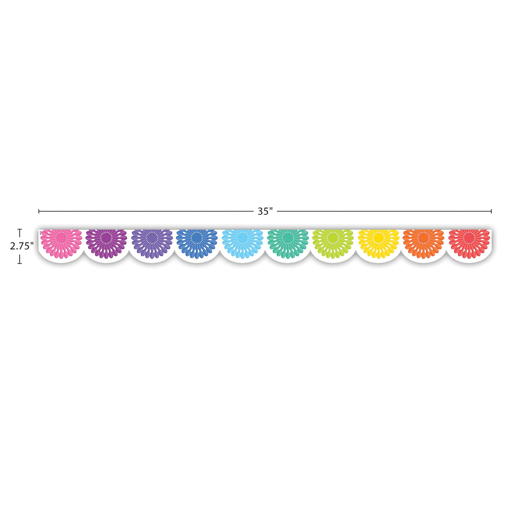 Teacher Created Resources® Colorful Fiesta Die-Cut Border Trim, 6 Packs of 12
