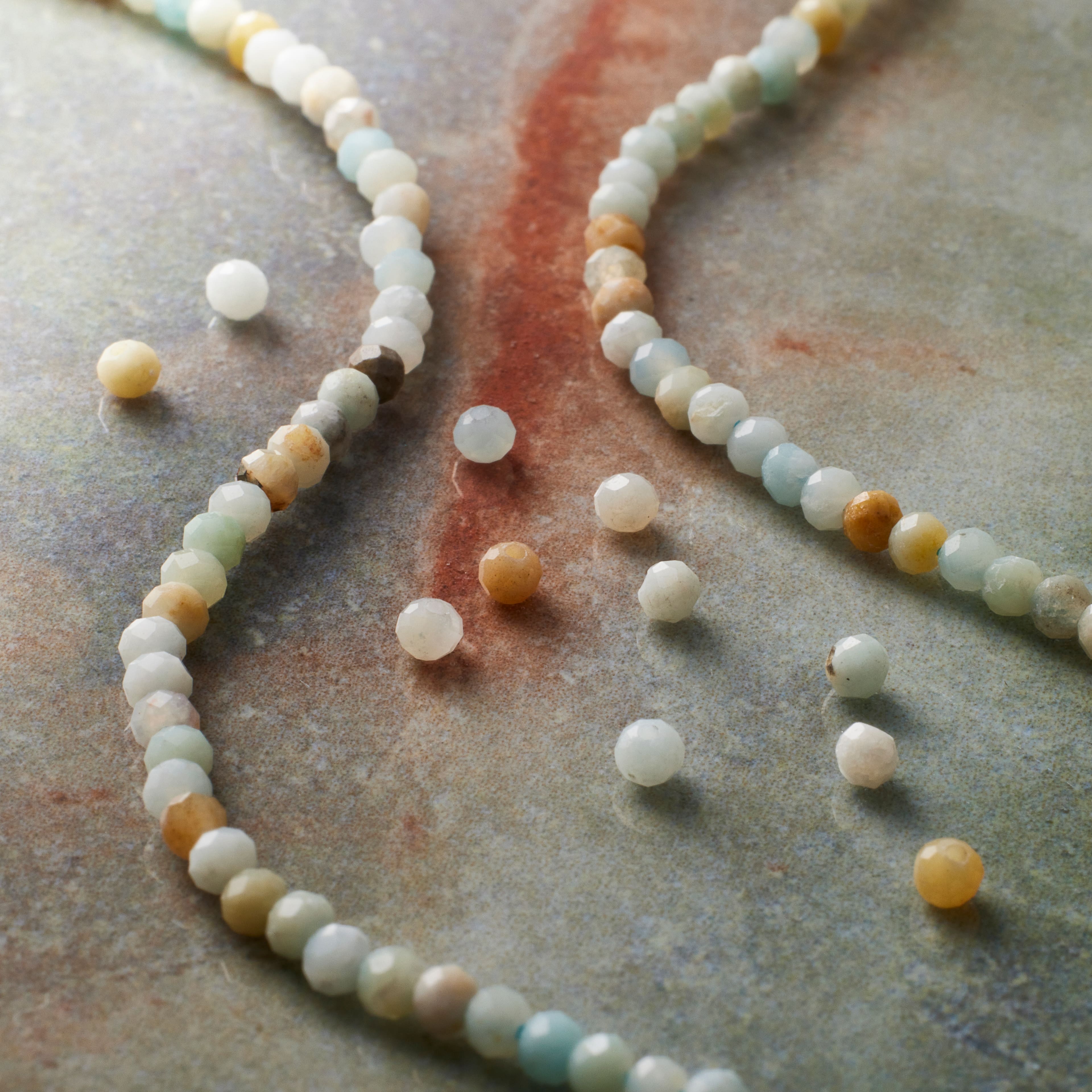 Faceted Amaonzite Round Beads, 2mm by Bead Landing&#x2122;