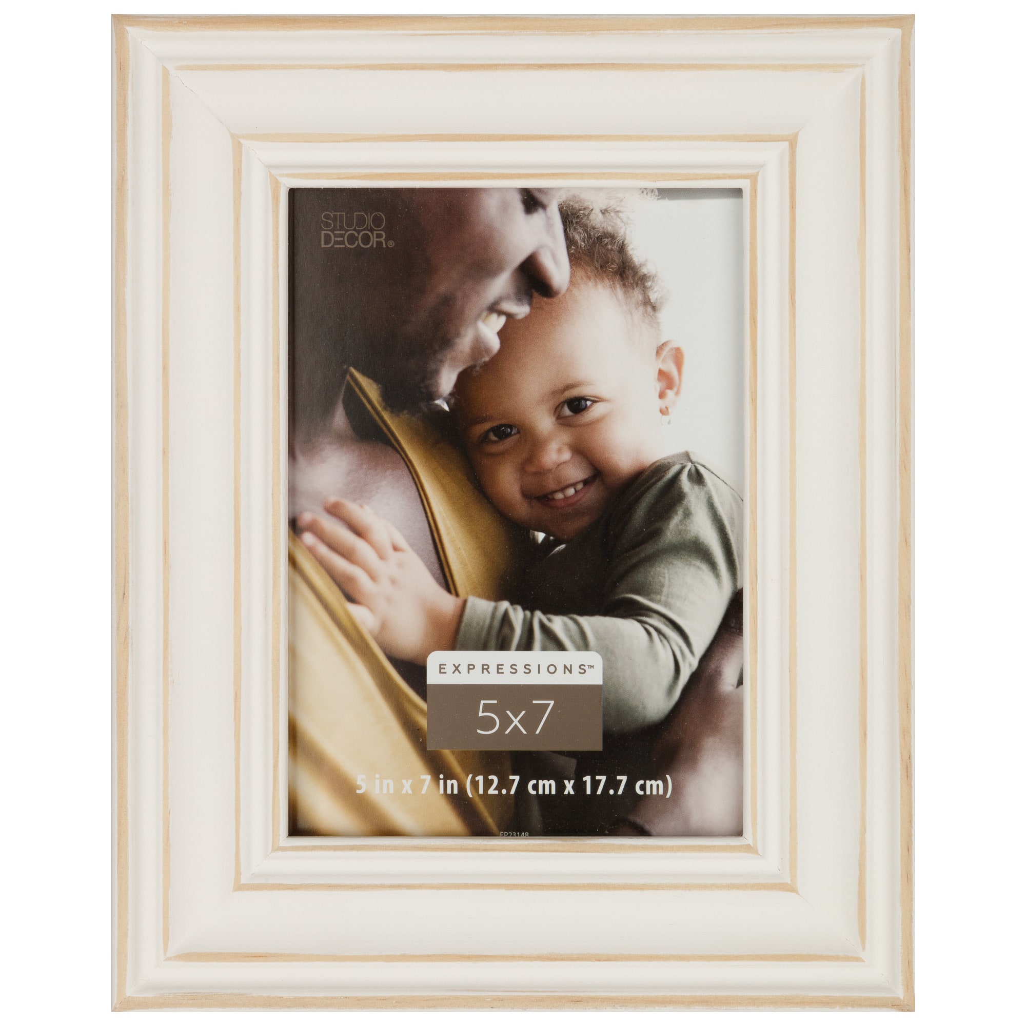 Expressions™ 5" x 7" White with Distressed Edges Frame by Studio Décor®