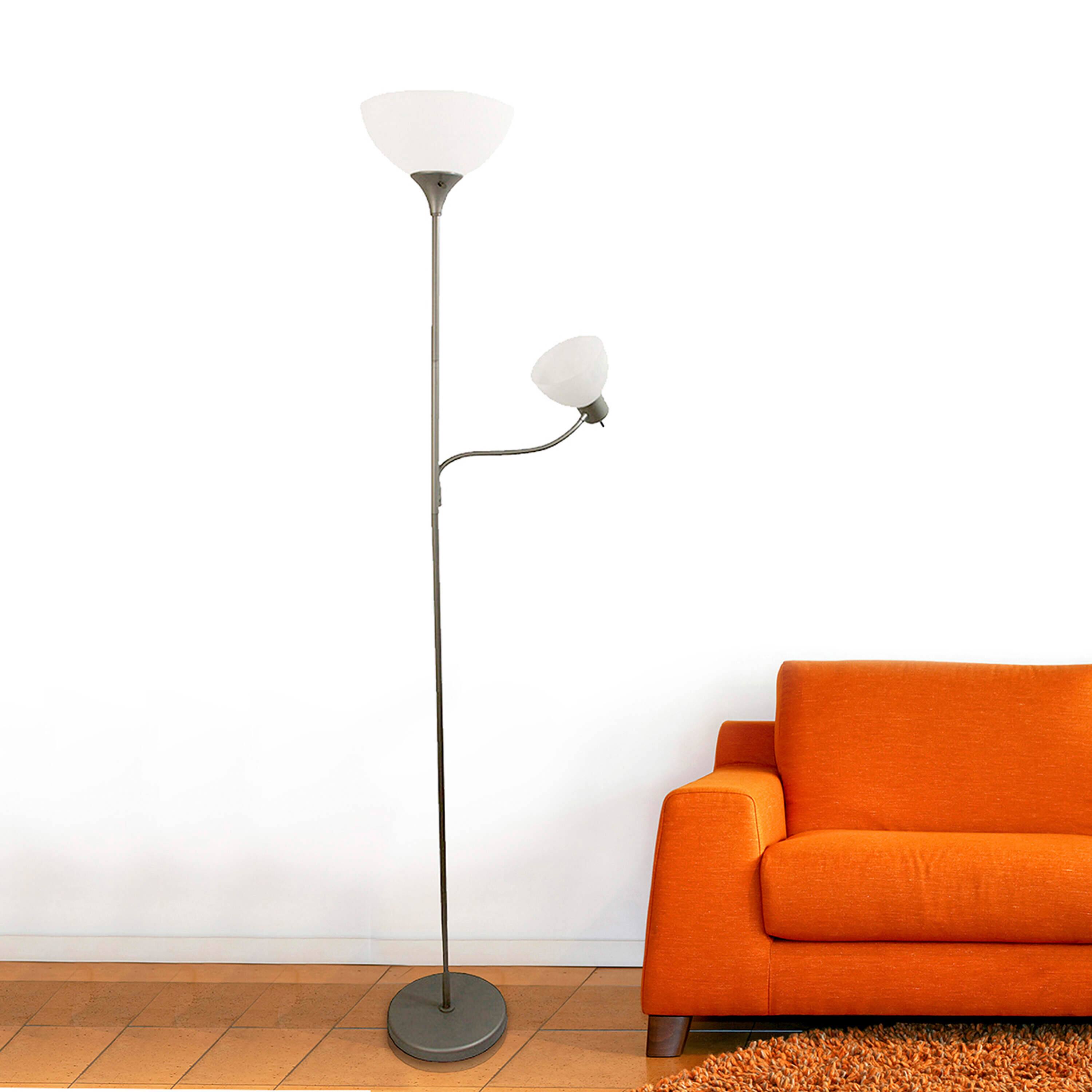 Simple Designs 71.5&#x22; Floor Lamp with Reading Light