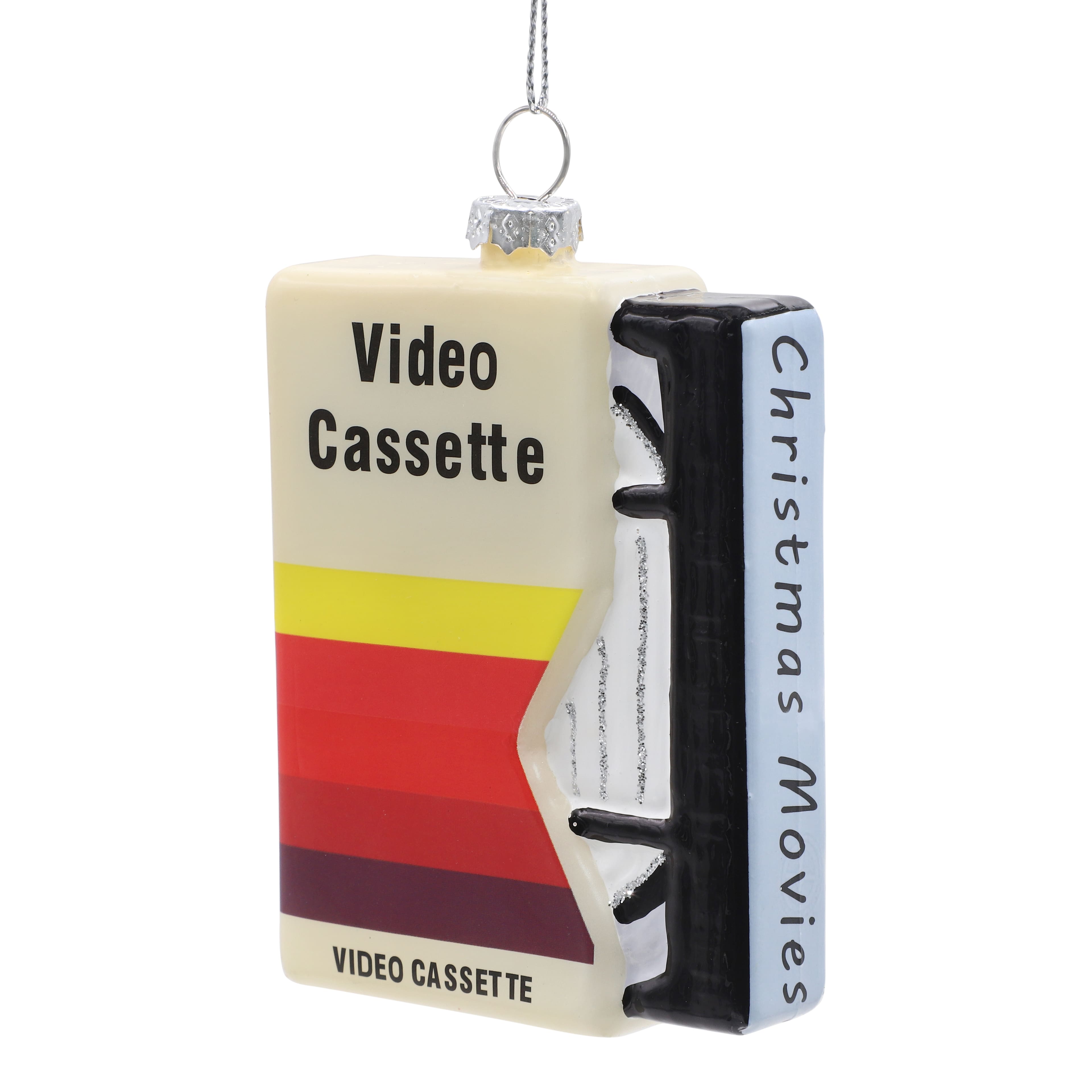 4.25&#x22; Christmas Movies VHS Tape Glass Ornament by Ashland&#xAE;