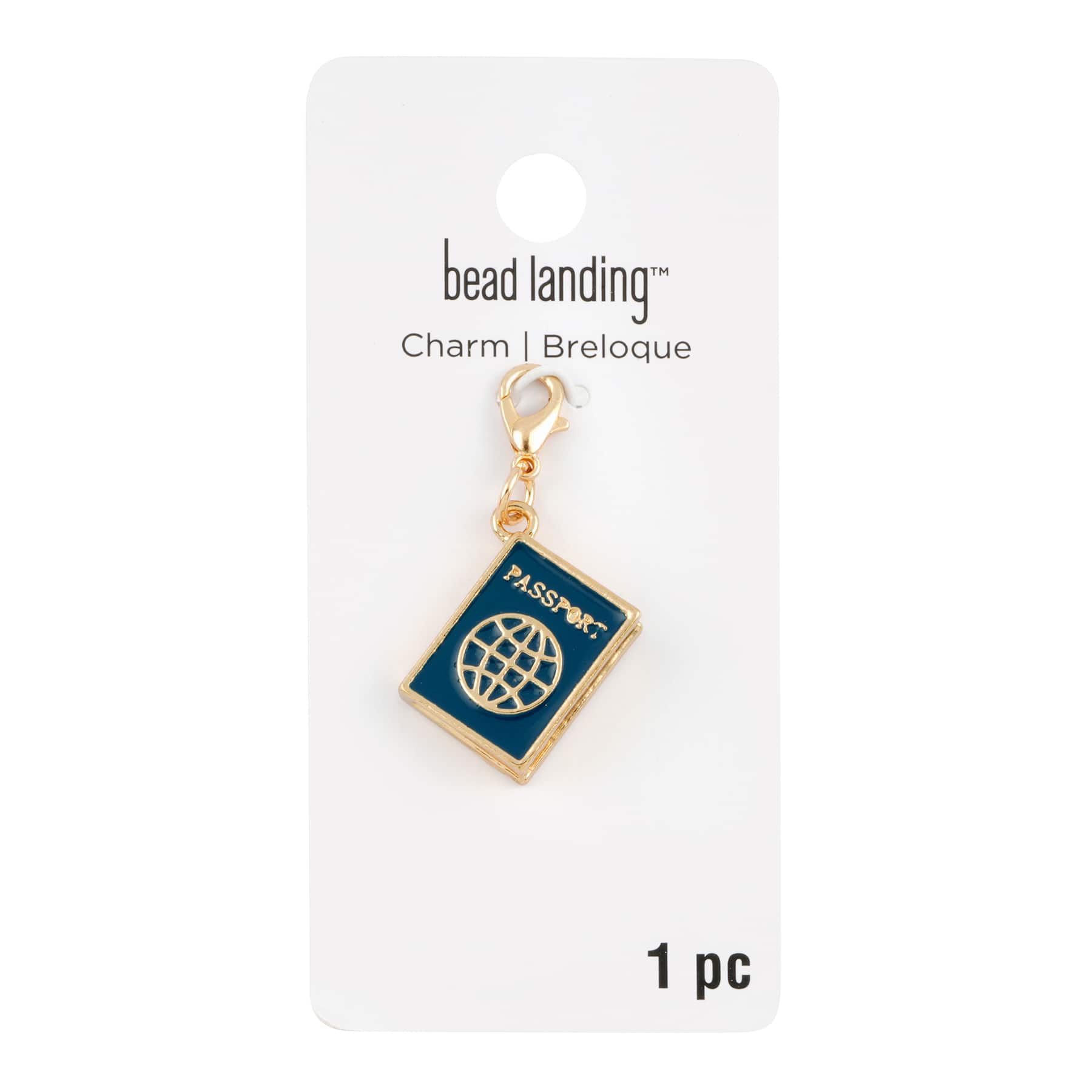 12 Pack: Dark Blue Passport Charm by Bead Landing™