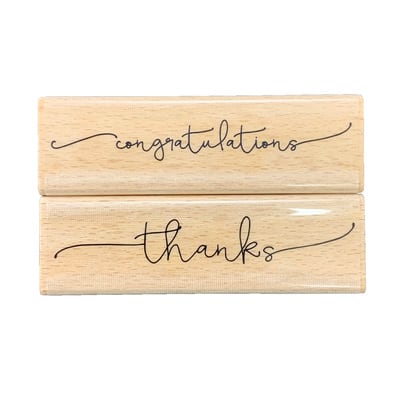 Thanks & Congrats Wood Stamp Set by Recollections™ image