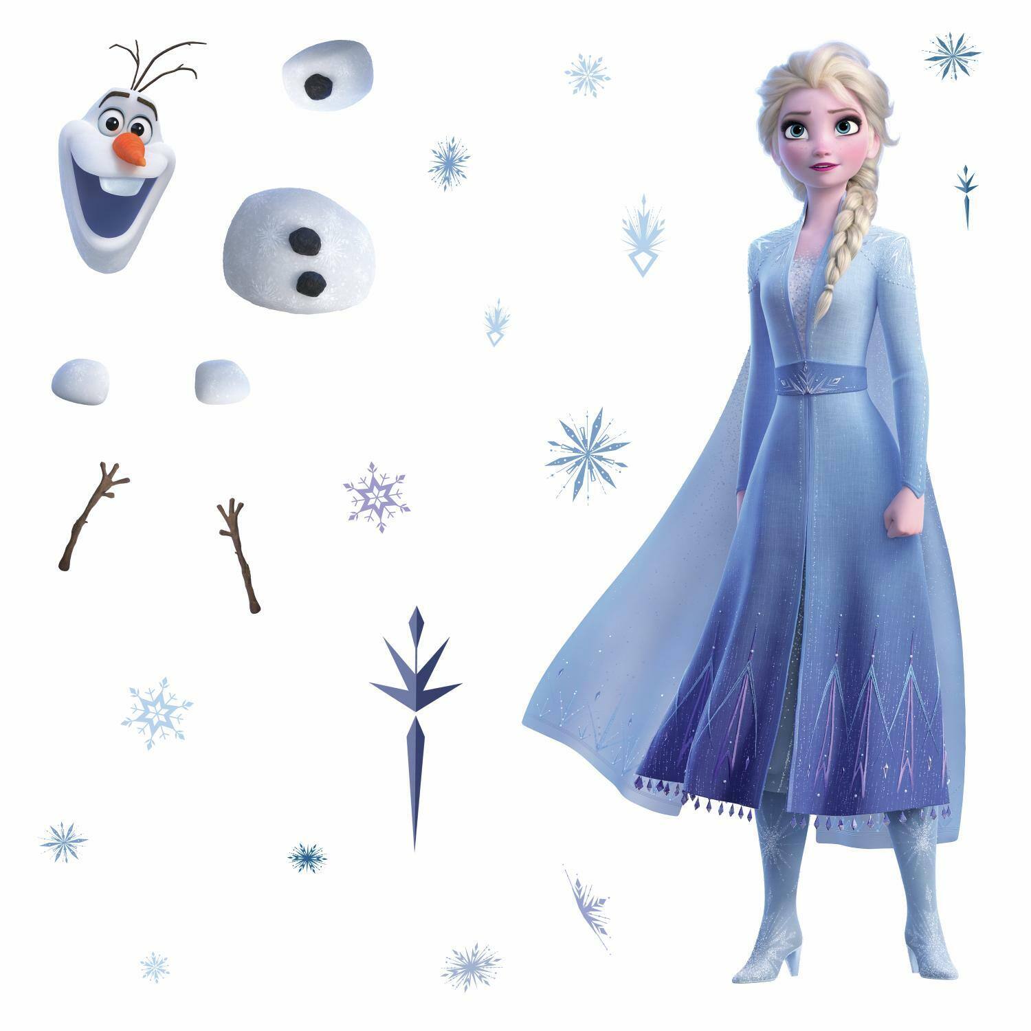 RoomMates Frozen 2 Elsa & Olaf Peel & Stick Wall Decals