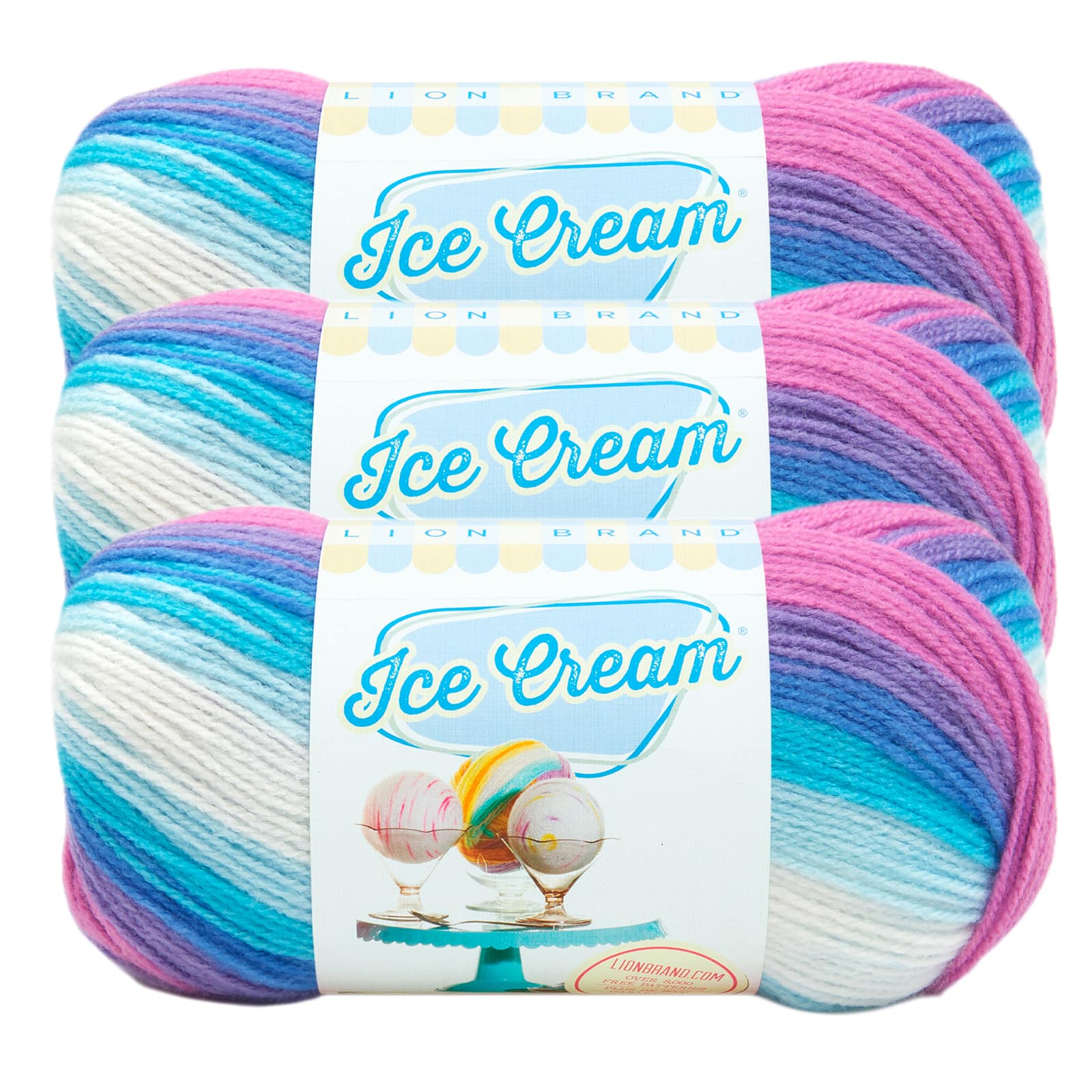 3 ct Lion Brand Ice Cream Yarn in Tiger Tail | 3.5 | Michaels