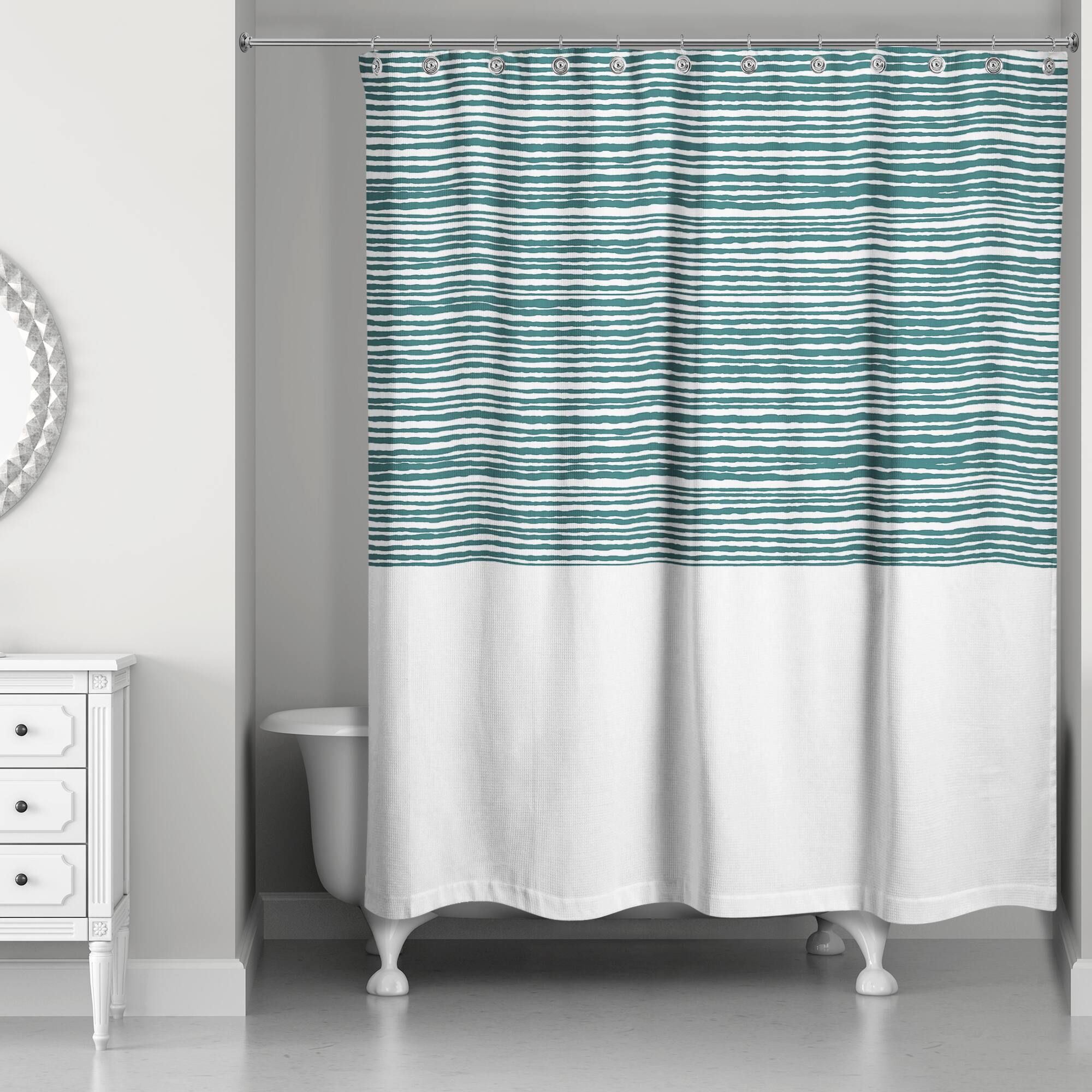 Half Line Shower Curtain