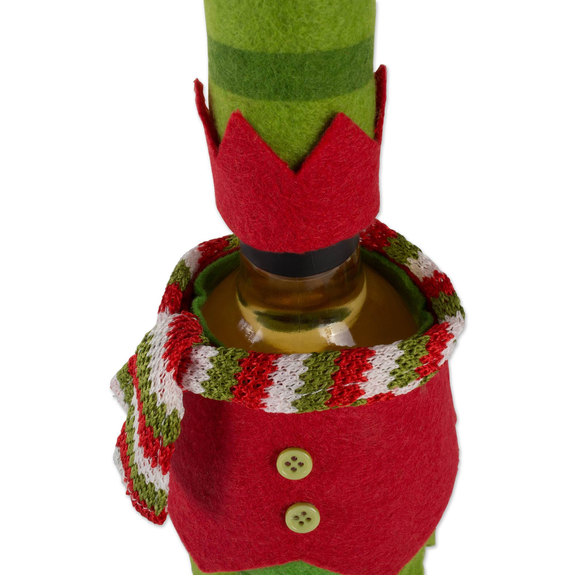 DII® Santa, Reindeer, and Elf Wine Bottle Outfits Set