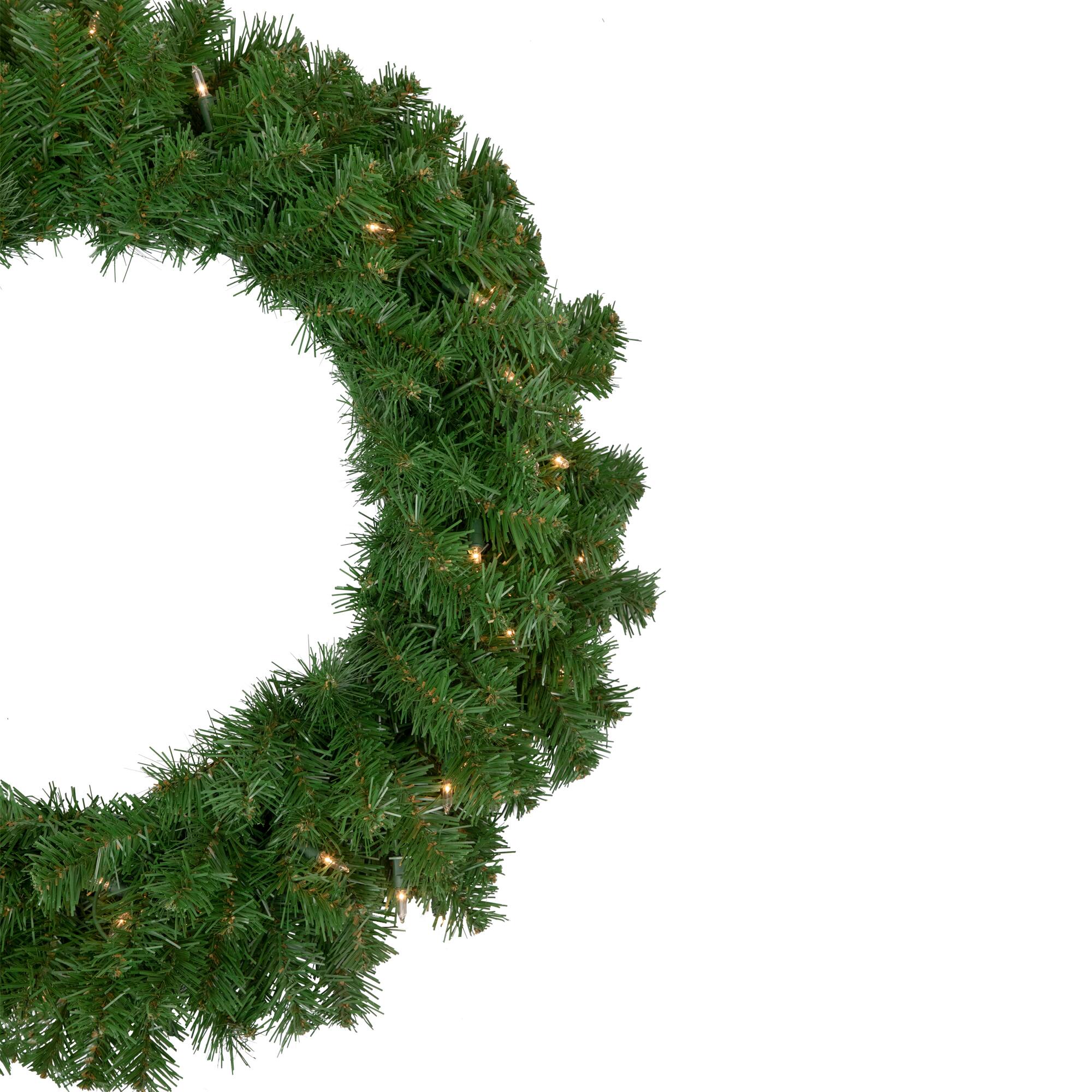 24&#x22; Pre-Lit Dorchester Pine Artificial Christmas Wreath