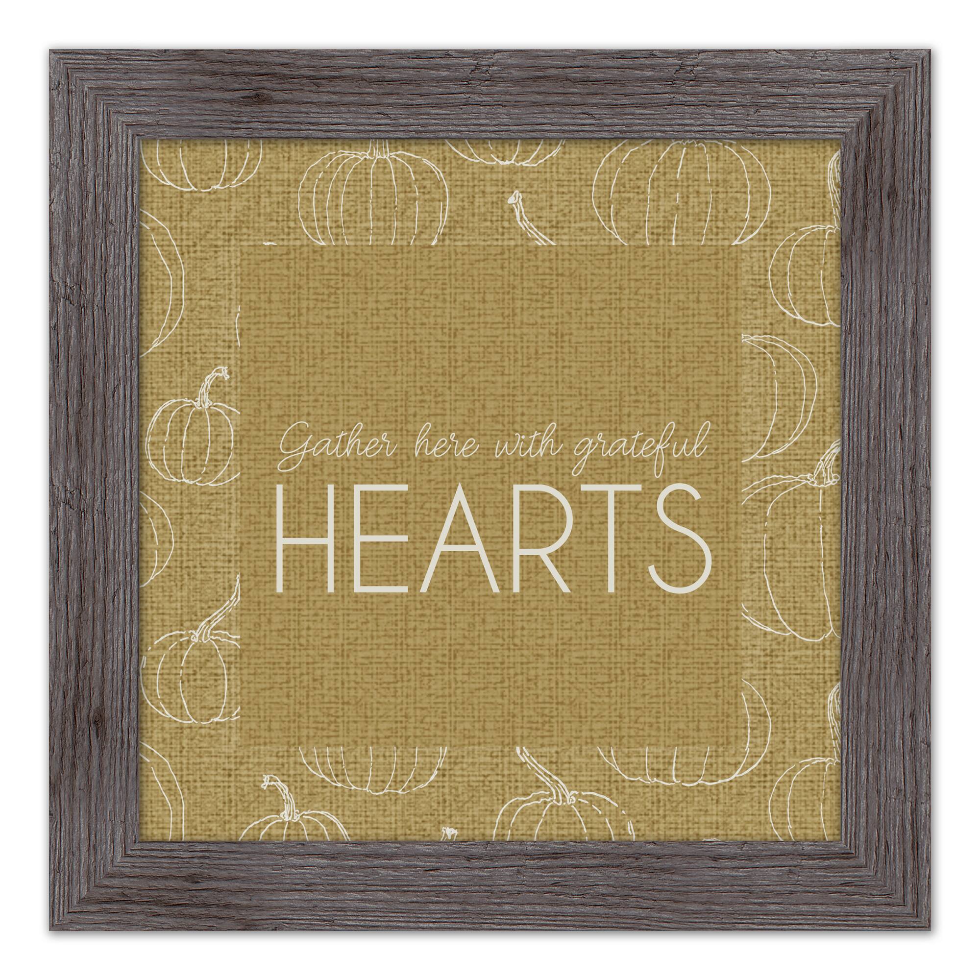 Grateful Hearts Print in Western Gray Frame
