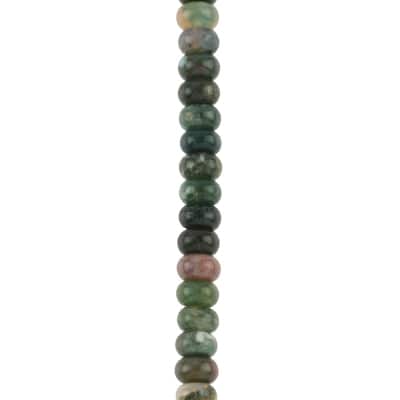 Green Agate Rondelle Beads, 8mm by Bead Landing™
