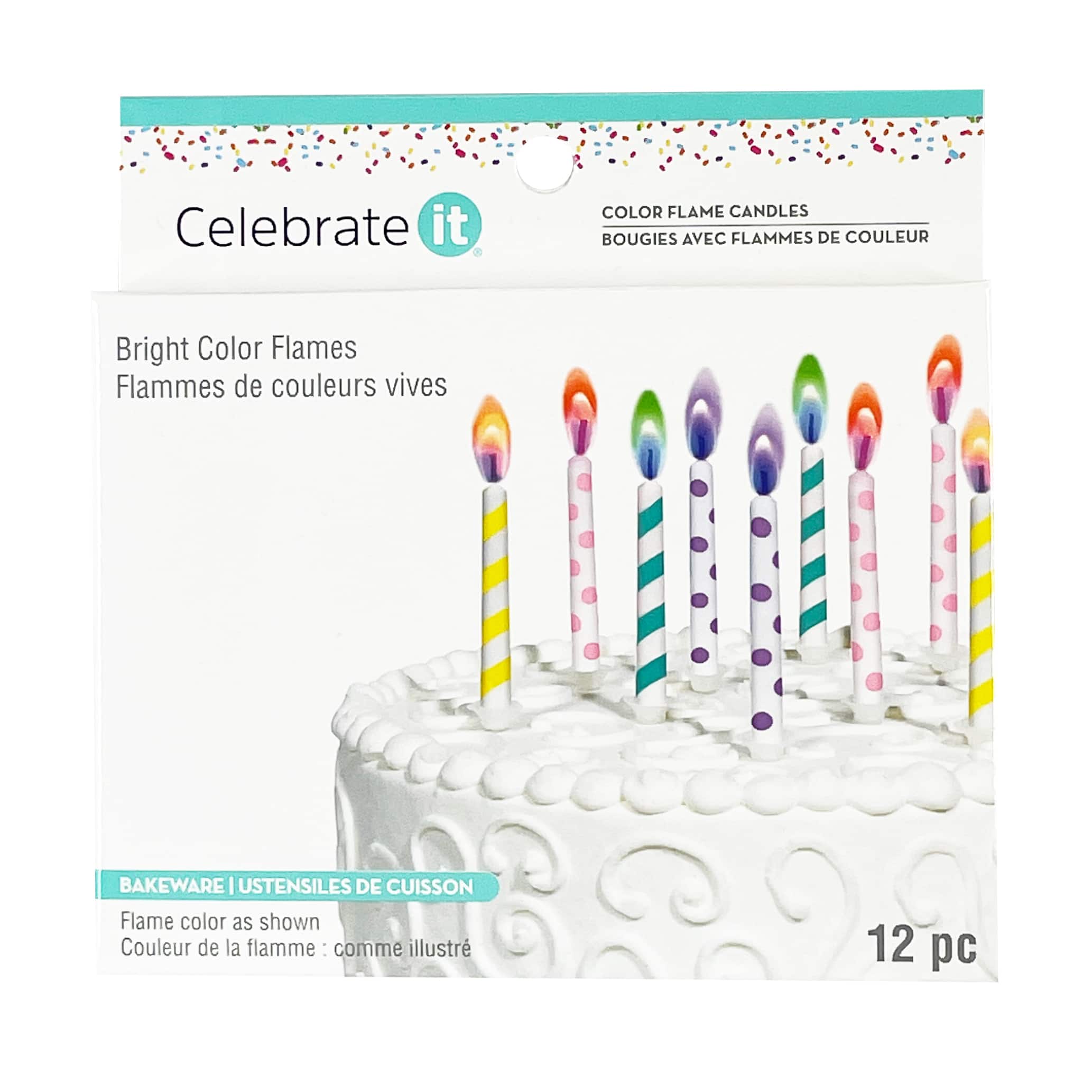 Birthday Cake 2 Pks of 5 10 Colour Flame Candles Angel Flames Pastel Colours 