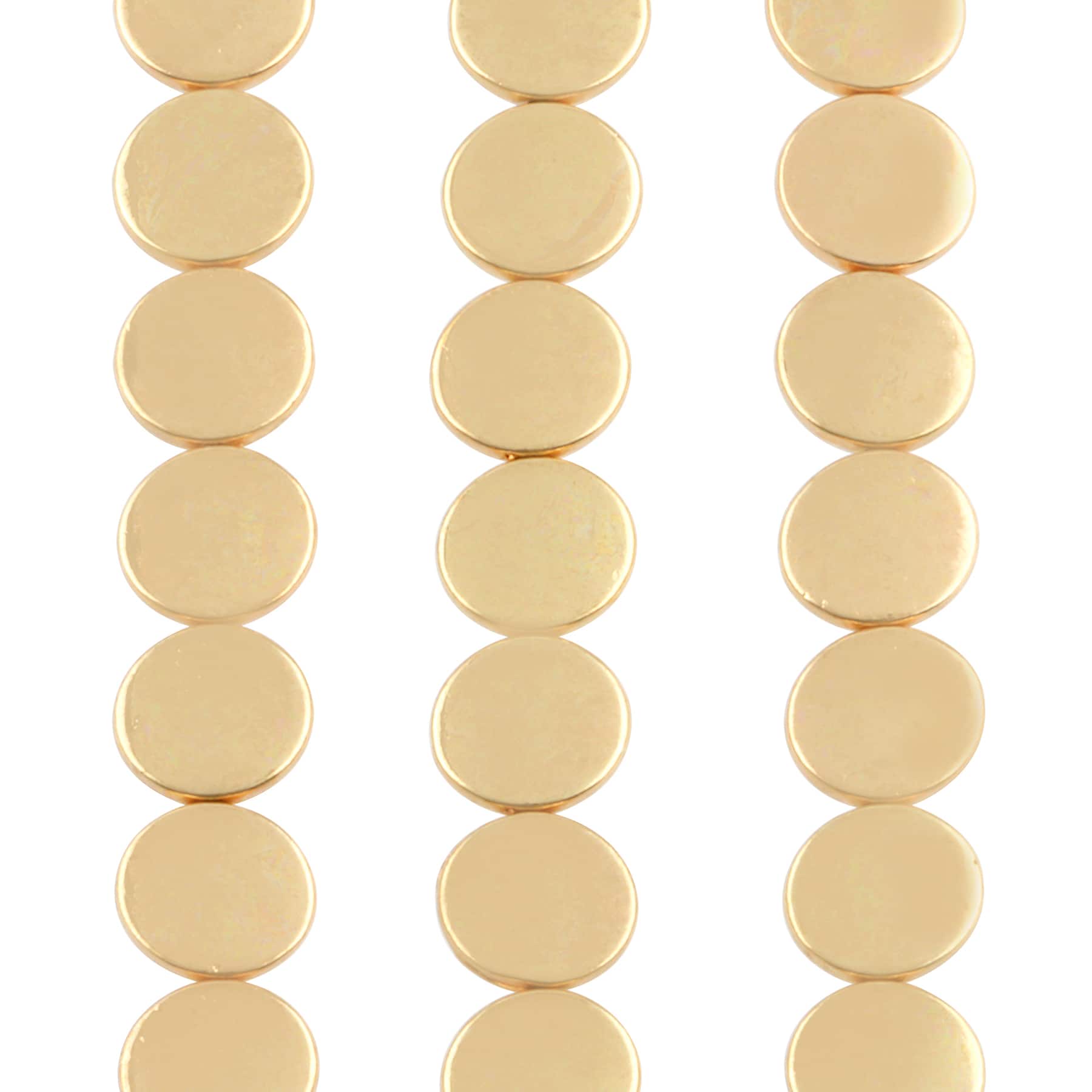 12 Packs: 33 ct. (396 total) Gold Metal Coin Beads, 11mm by Bead Landing™