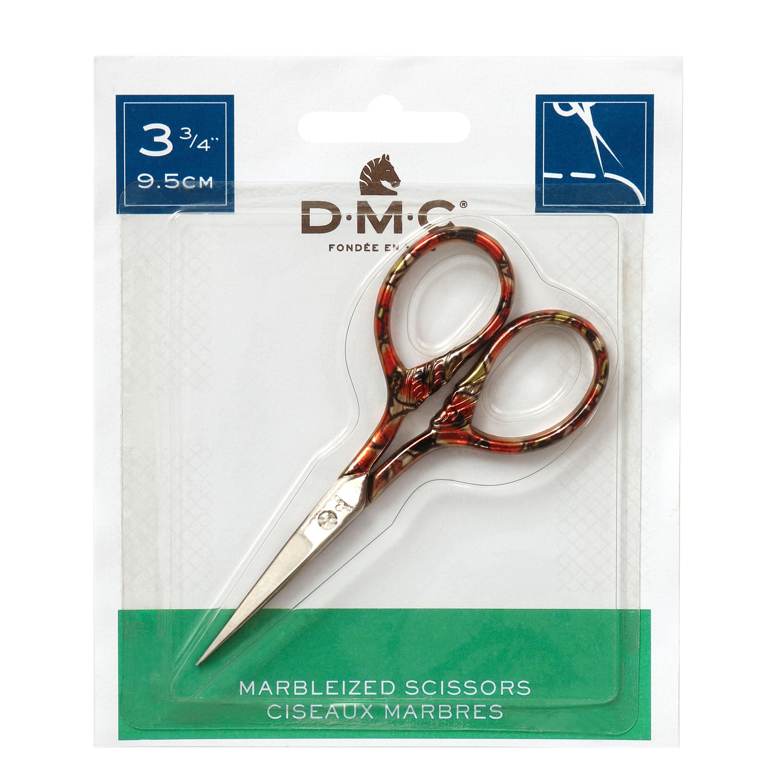 Embroidery Scissors - DMC Peacock Scissors - Sewing Scissors - Embroidery -  Needlepoint - Crewel - 3.75 inch length - Quality Steel Blades