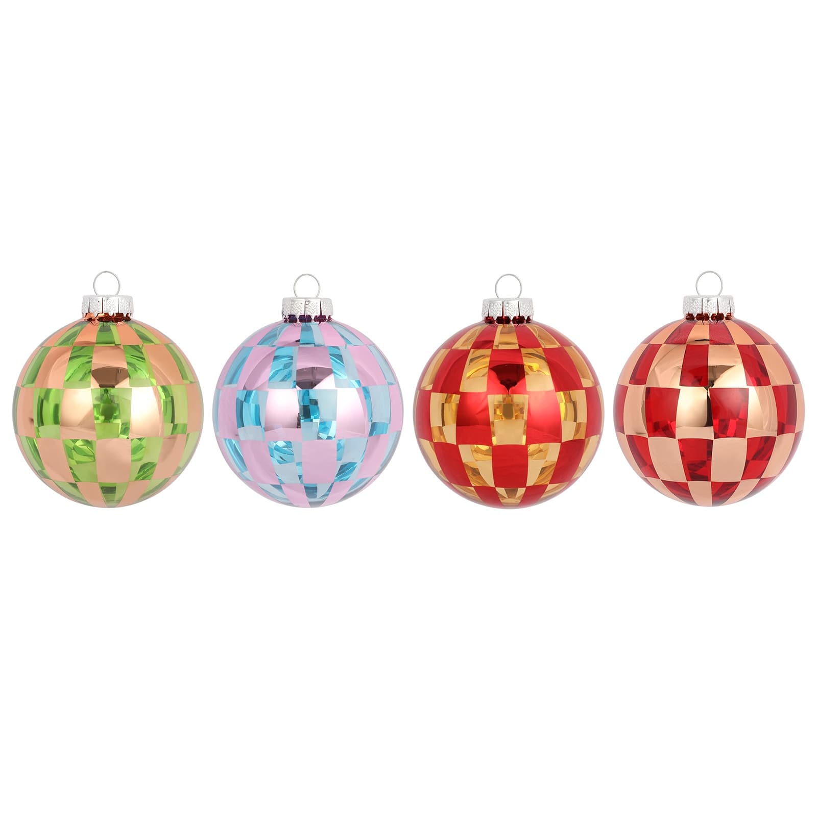 Assorted 3&#x22; Plaid Glass Ball Ornament by Ashland&#xAE;, 1pc.