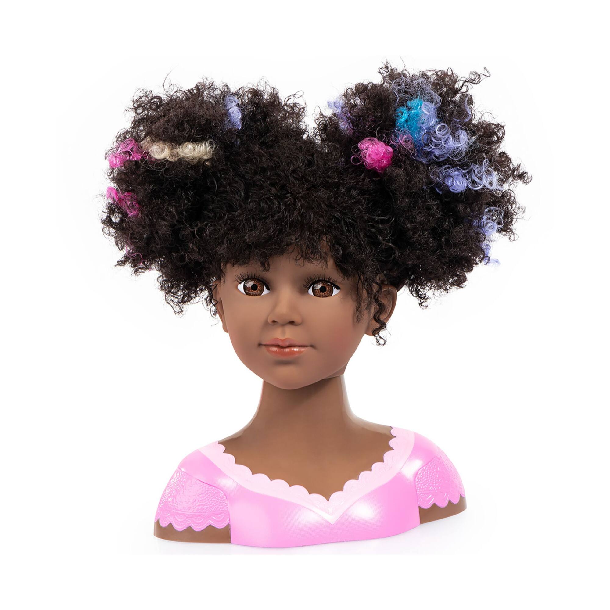 Bayer Design Charlene Super Model Curly Haired Styling Head with Makeup